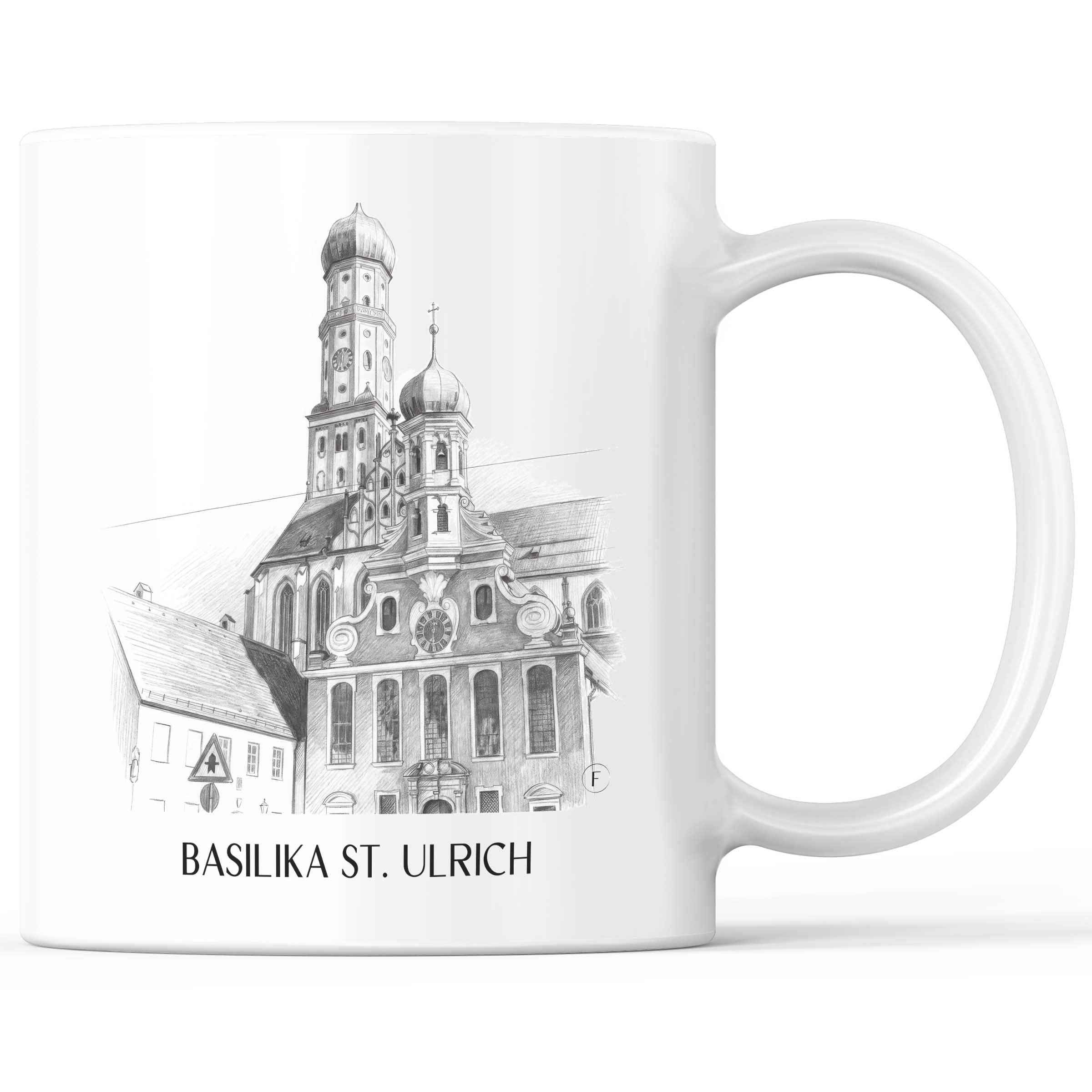 basilika-st.-ulrich-augsburg-deutschland-kaffeebecher-bleistift-zeichnung-drawing