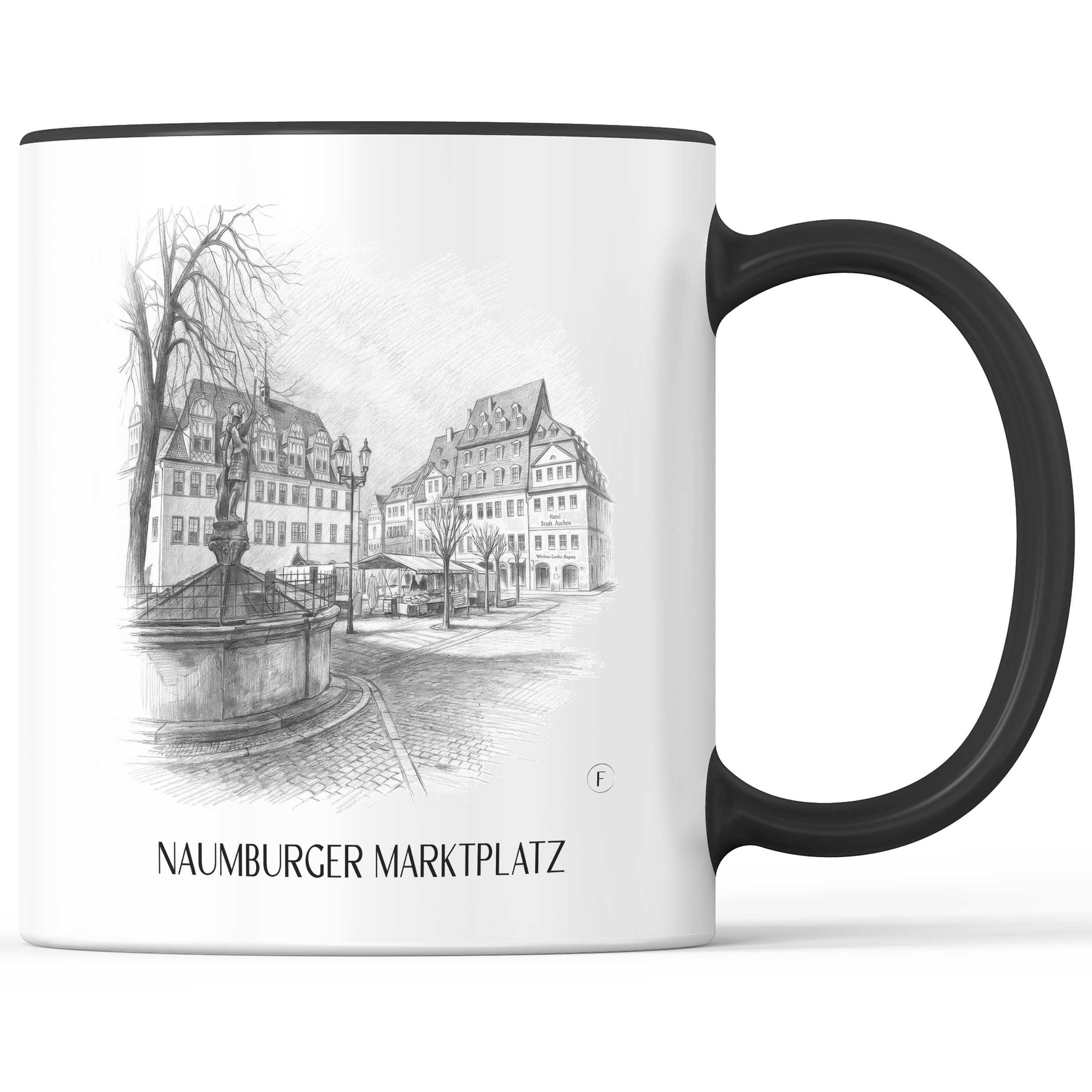 marktplatz-naumburg-deutschland-kaffeebecher-bleistift-zeichnung-drawing
