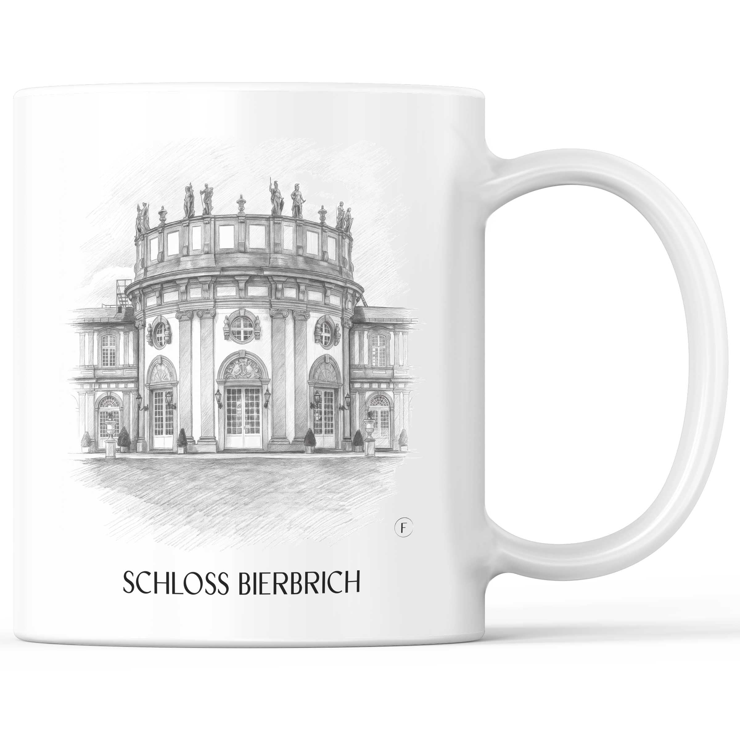 schloss-bierbrich-wiesbaden-deutschland-kaffeebecher-bleistift-zeichnung-drawing