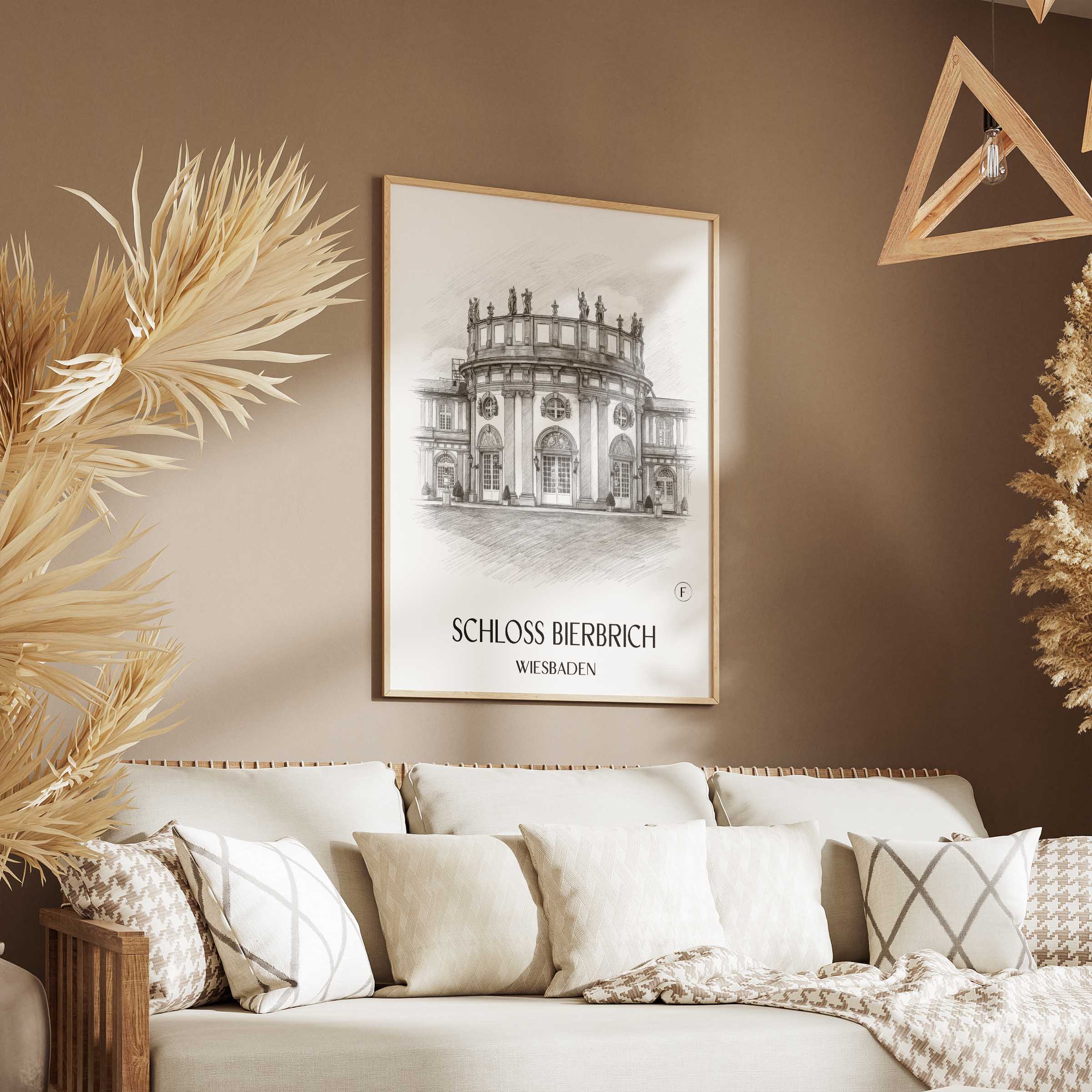 schloss-bierbrich-wiesbaden-deutschland-poster-bleistift-zeichnung-drawing