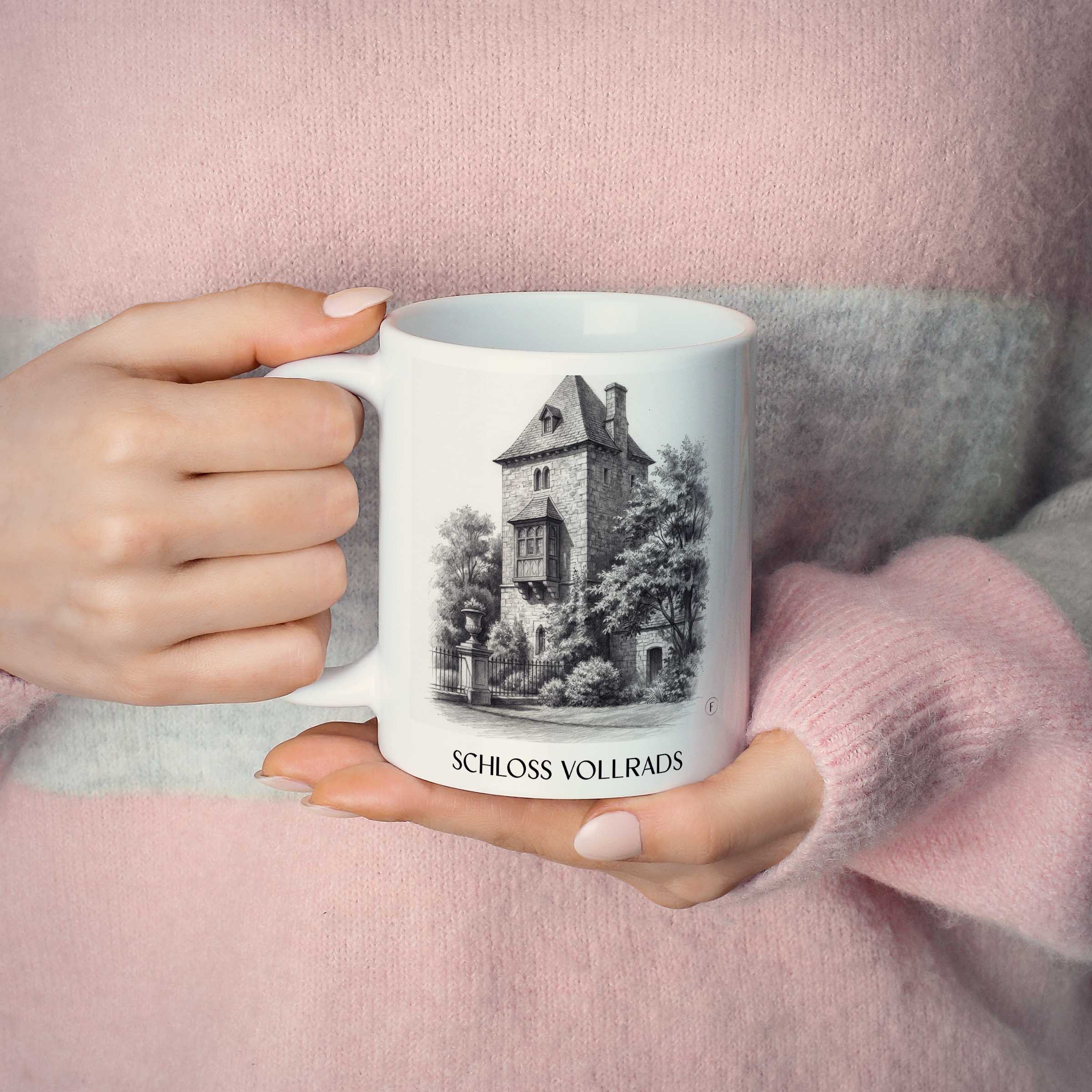 schloss-vollrads-rheingau-deutschland-kaffeebecher-bleistift-zeichnung-drawing