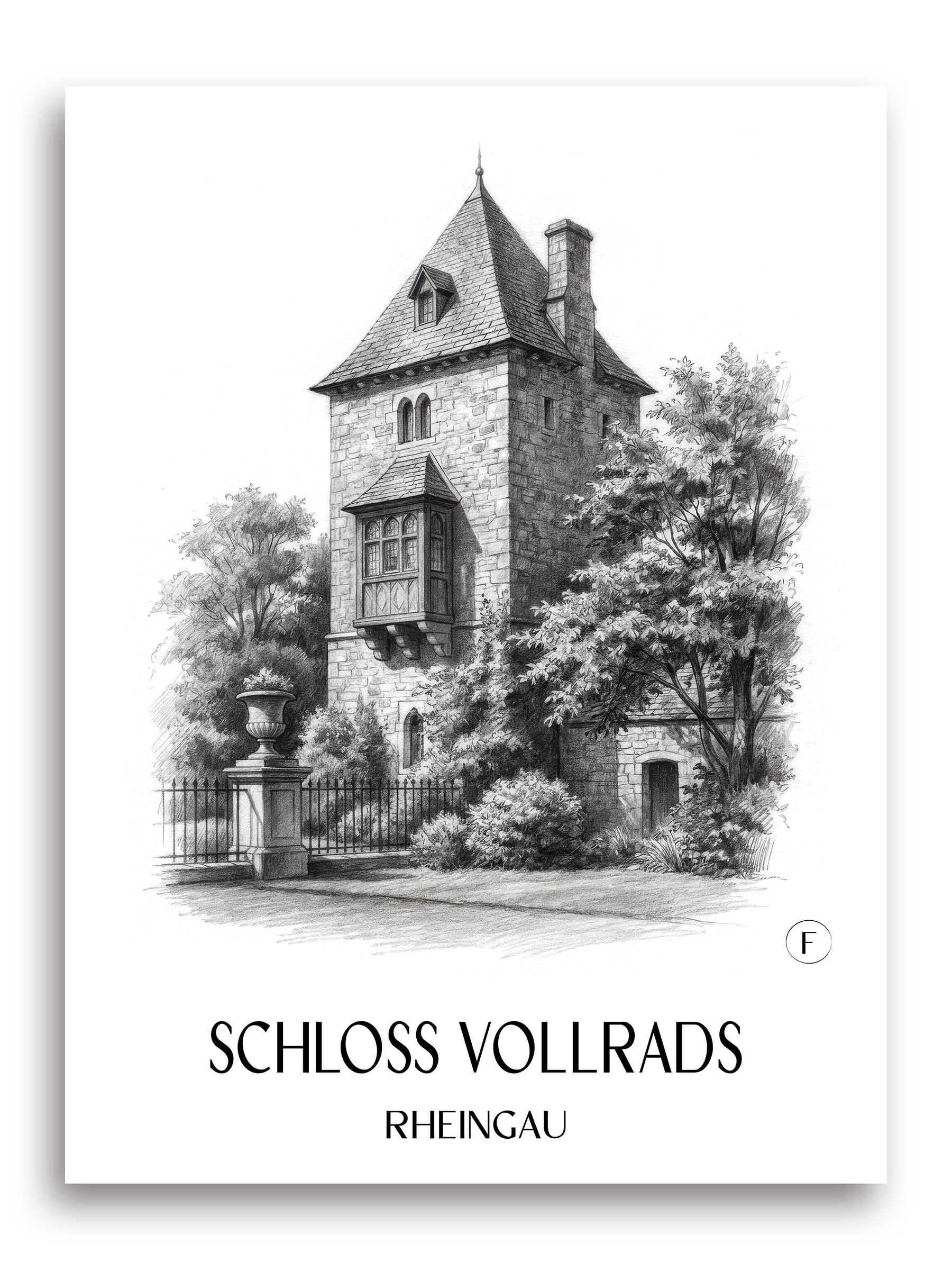 schloss-vollrads-rheingau-deutschland-poster-bleistift-zeichnung-drawing