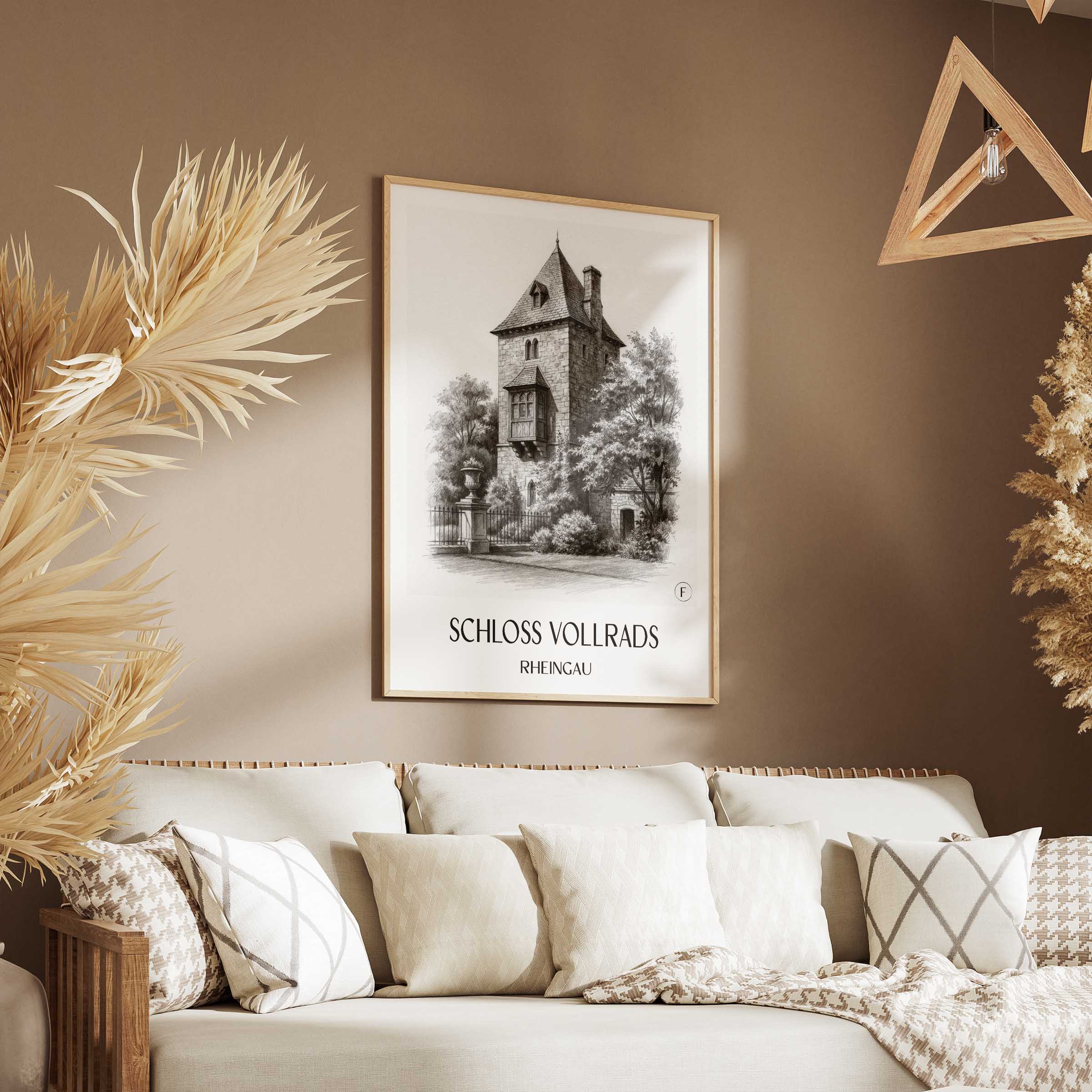 schloss-vollrads-rheingau-deutschland-poster-bleistift-zeichnung-drawing