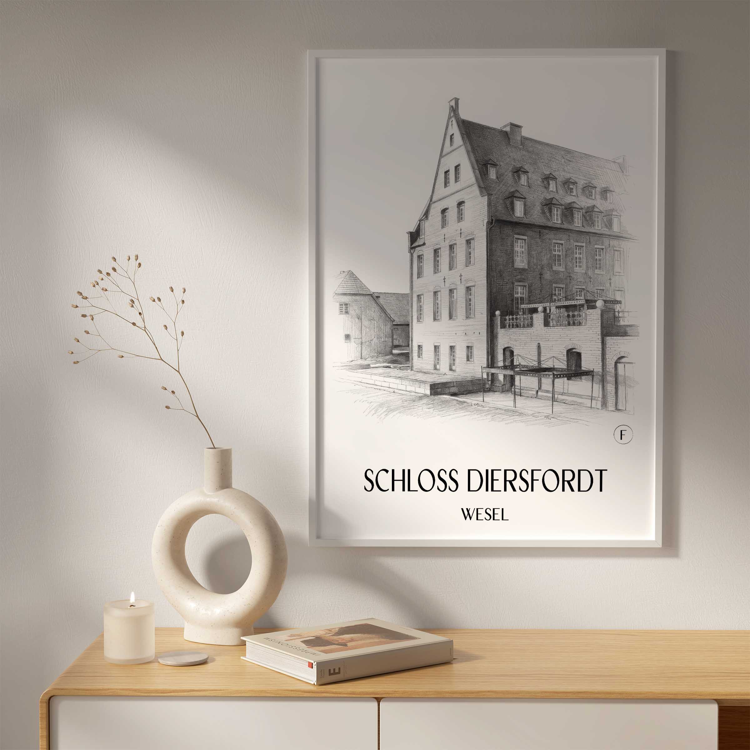 schloss-diersfordt-wesel-deutschland-poster-bleistift-zeichnung-drawing