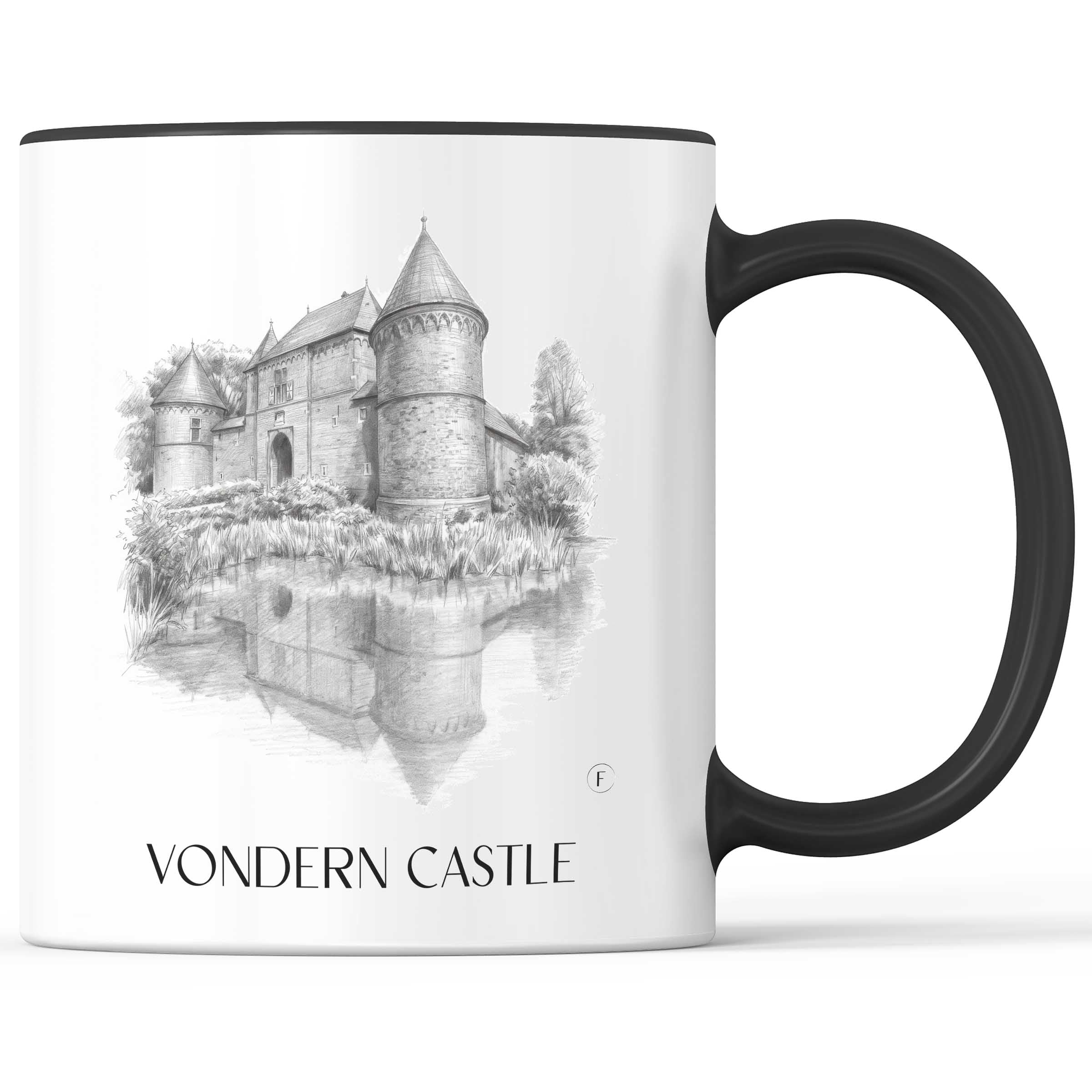 Burg Vondern Kaffeebecher - Oberhausen - Deutschland Becher - Kaffeetasse im Zeichnung Stil