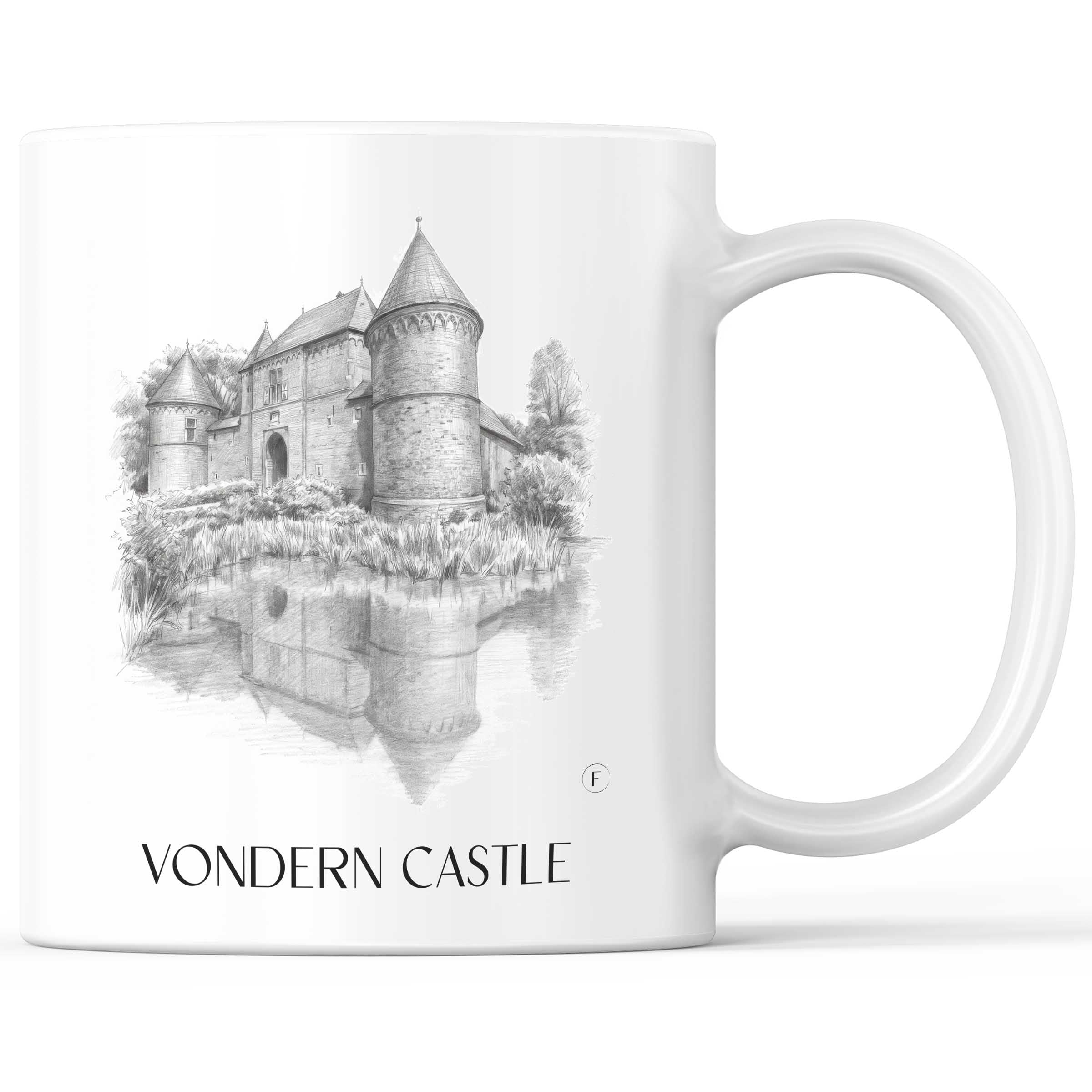 Burg Vondern Kaffeebecher - Oberhausen - Deutschland Becher - Kaffeetasse im Zeichnung Stil
