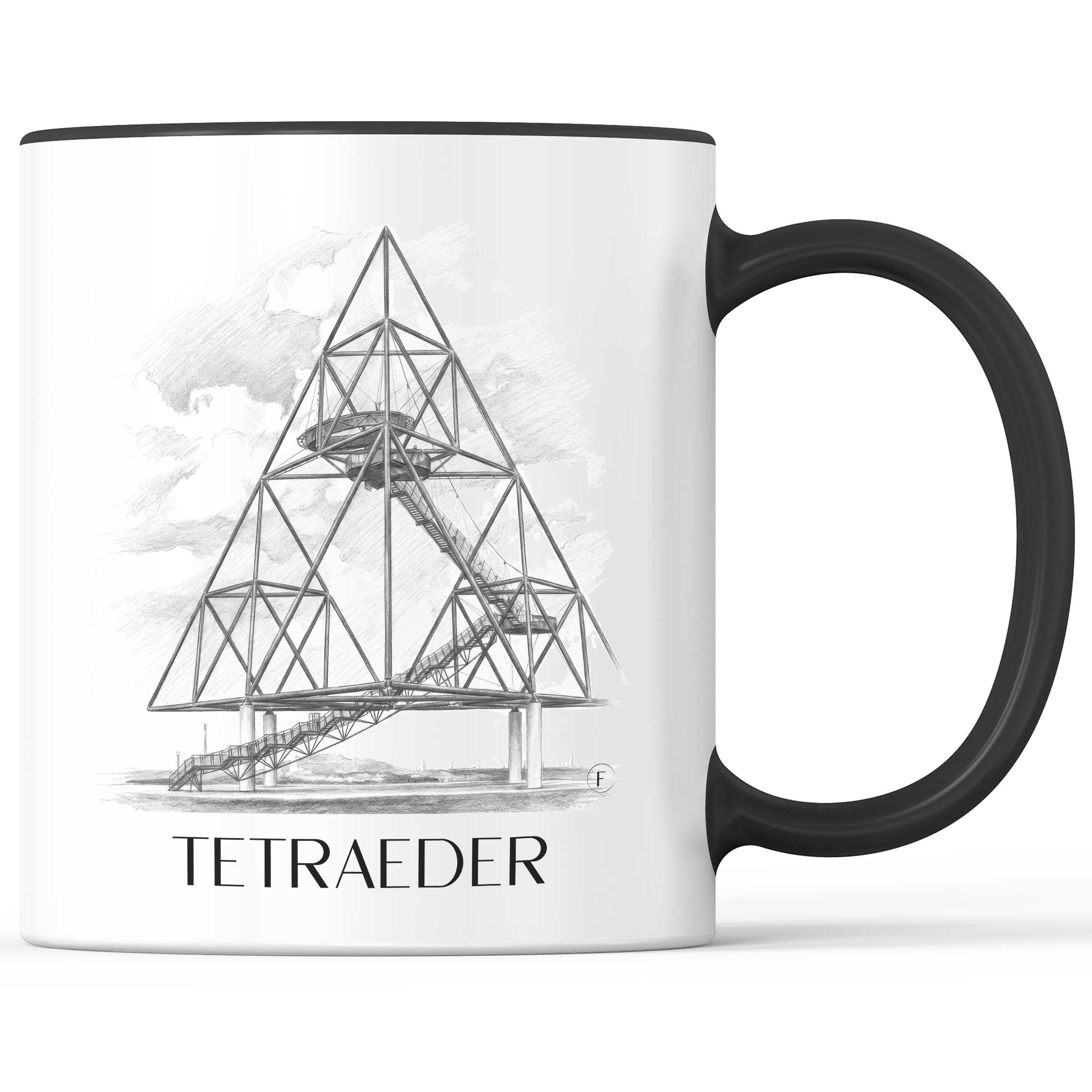 tetraeder-bottrop-deutschland-kaffeebecher-bleistift-zeichnung-drawing
