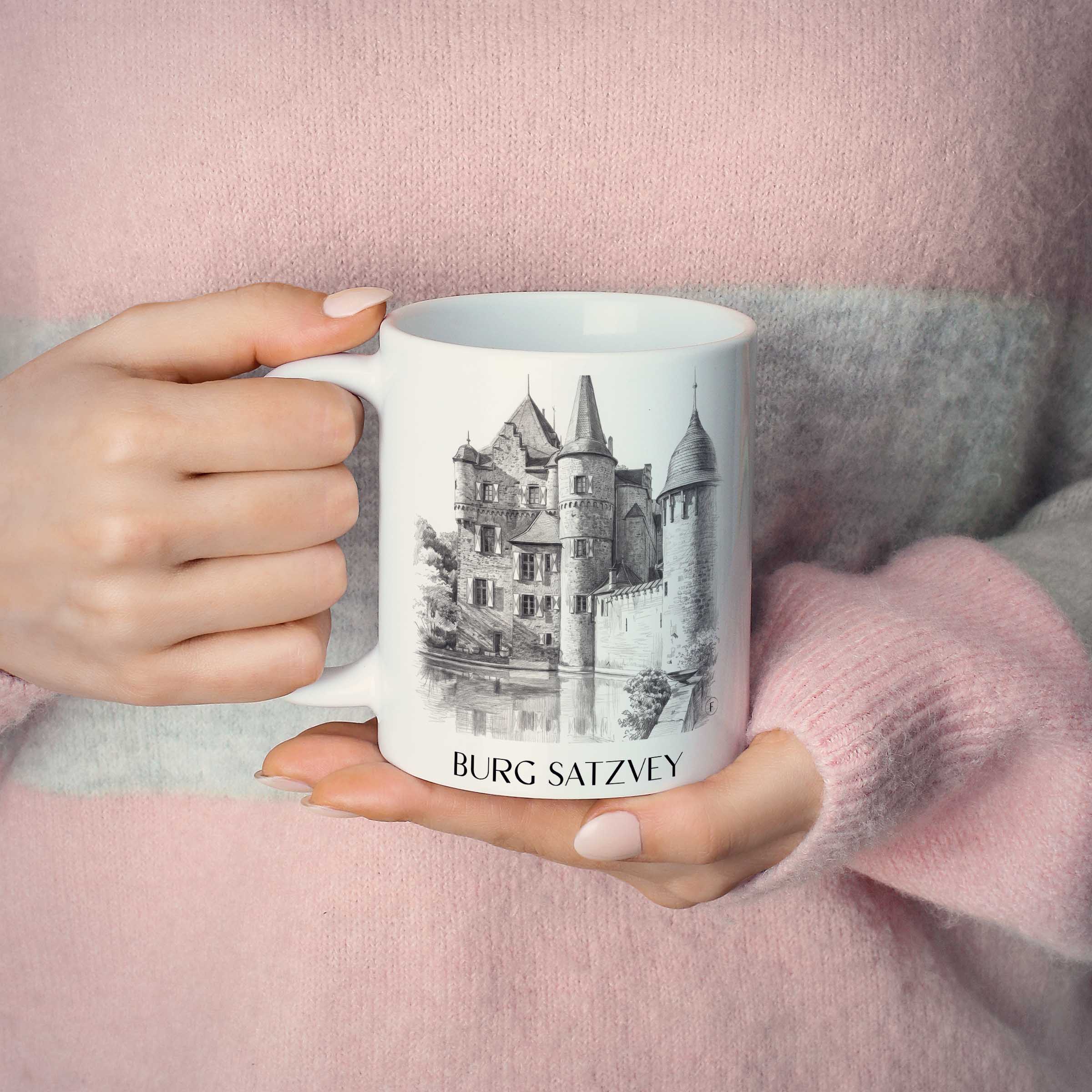 burg-satzvey-eifel-deutschland-kaffeebecher-bleistift-zeichnung-drawing