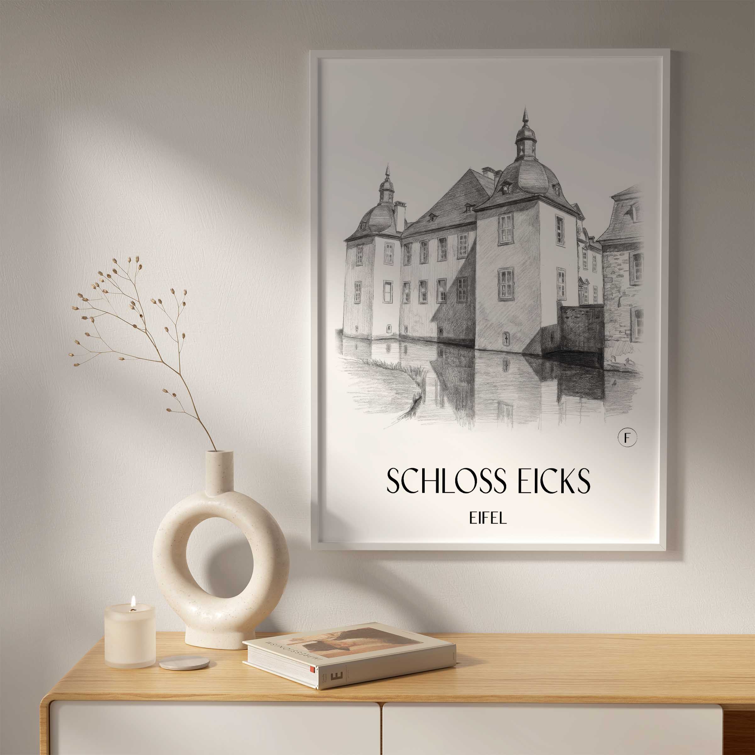 schloss-eicks-eifel-deutschland-poster-bleistift-zeichnung-drawing