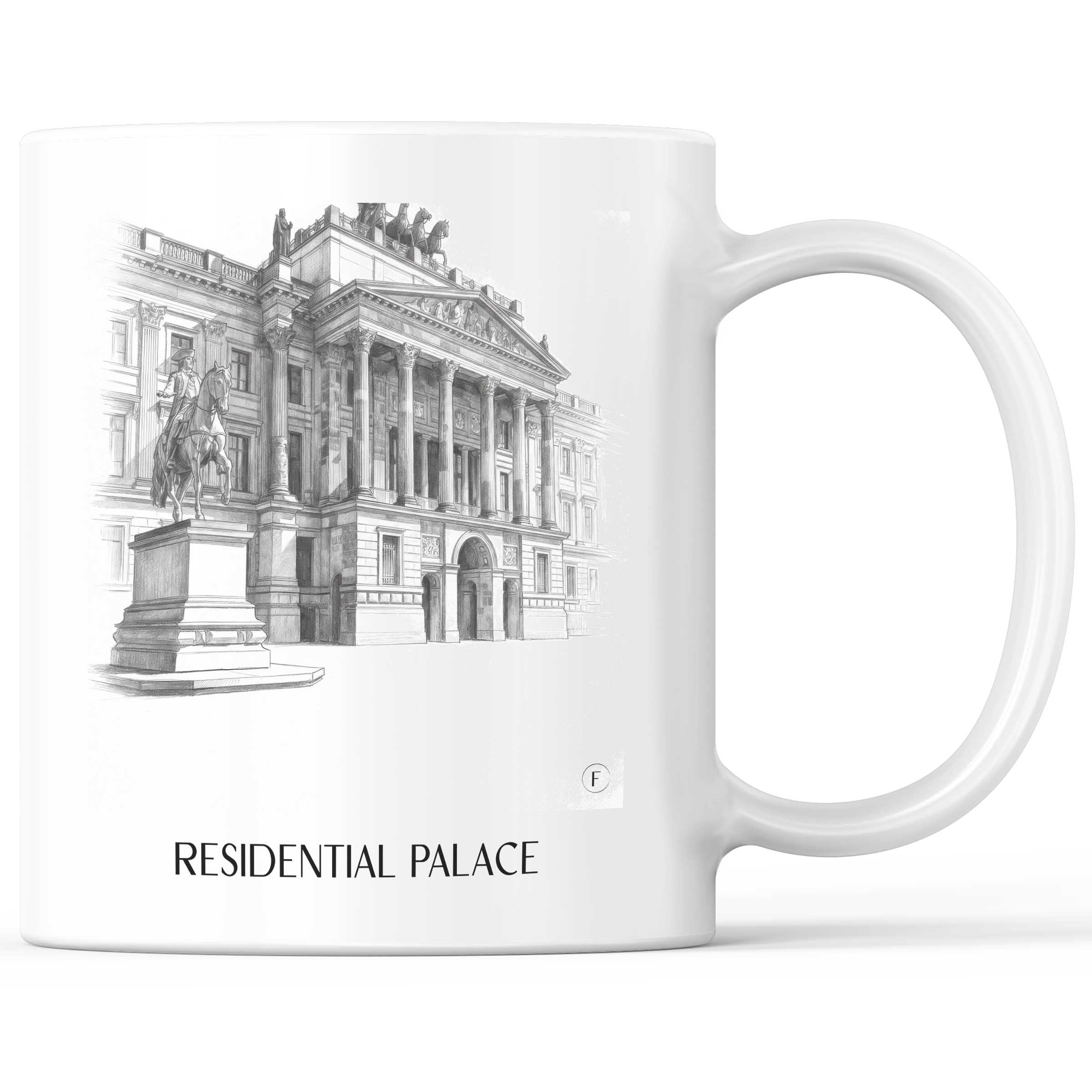 Residenzschloss Kaffeebecher - Braunschweig - Deutschland Becher - Kaffeetasse im Zeichnung Stil