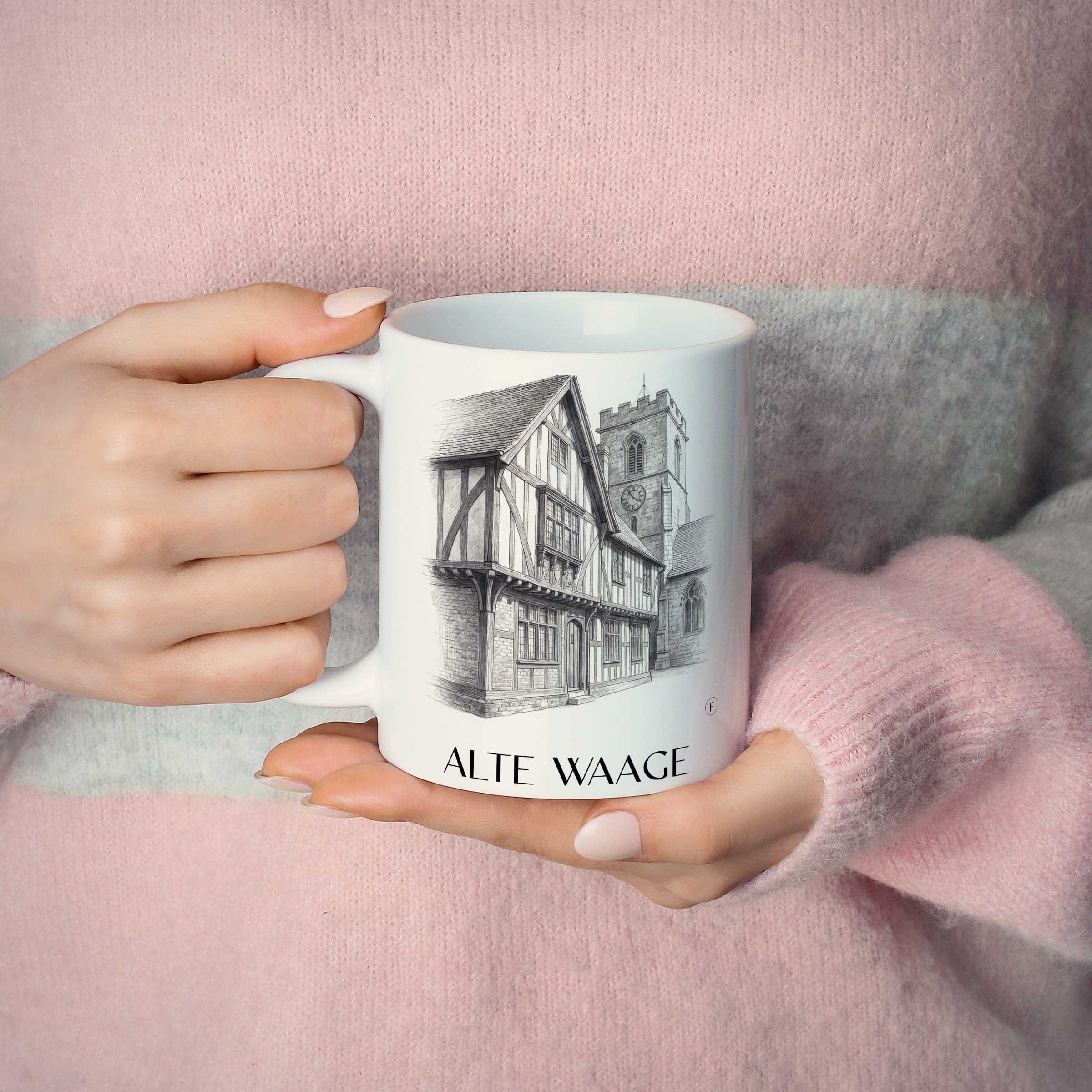 alte-waage-braunschweig-deutschland-kaffeebecher-bleistift-zeichnung-drawing