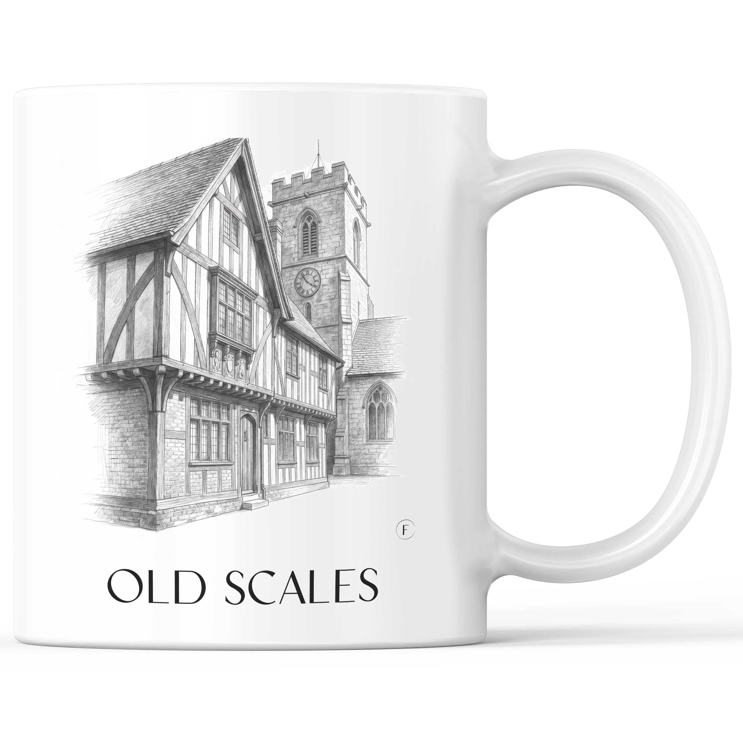 Alte Waage Kaffeebecher - Braunschweig - Deutschland Becher - Kaffeetasse im Zeichnung Stil