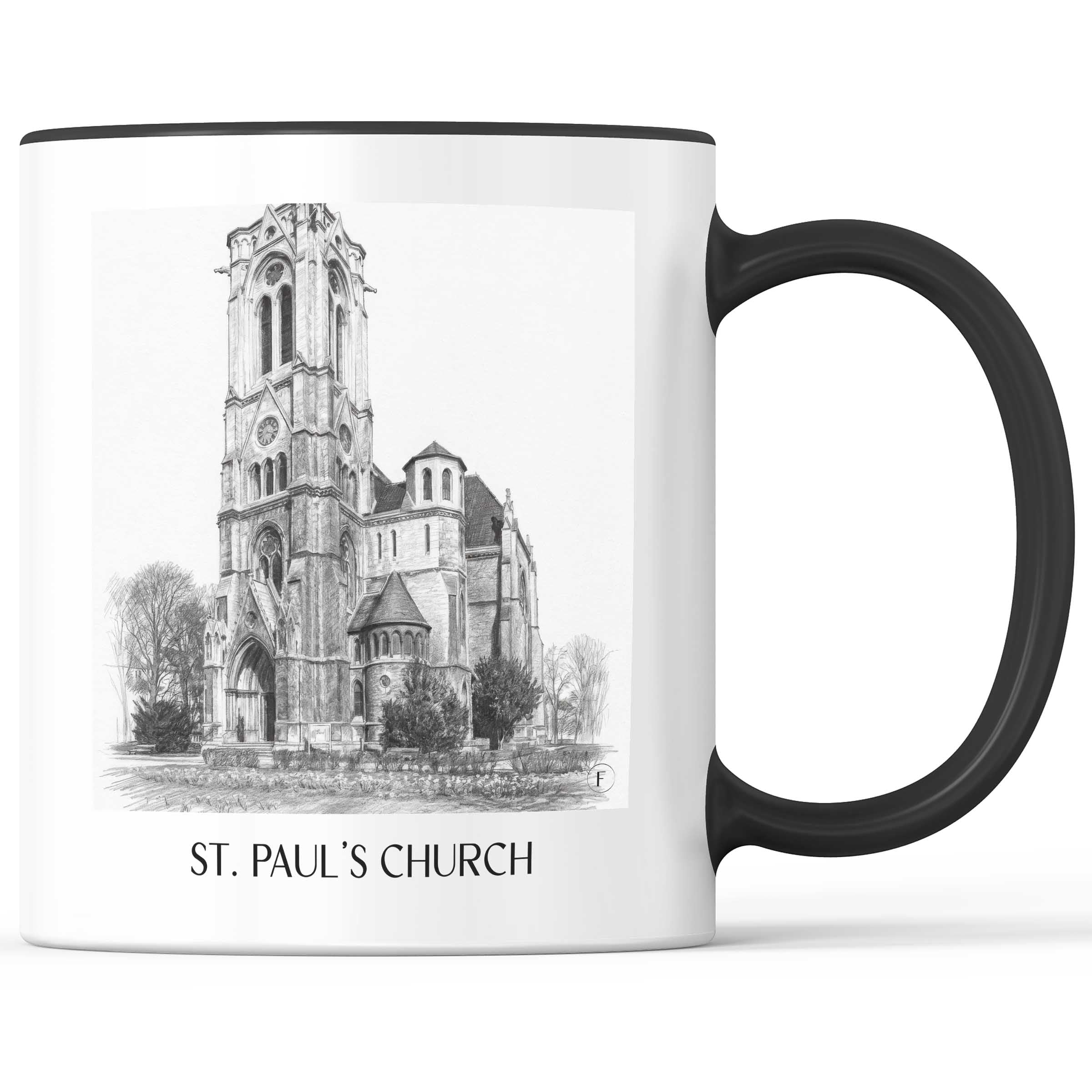 Sankt Pauli Kirche Kaffeebecher - Braunschweig - Deutschland Becher - Kaffeetasse im Zeichnung Stil