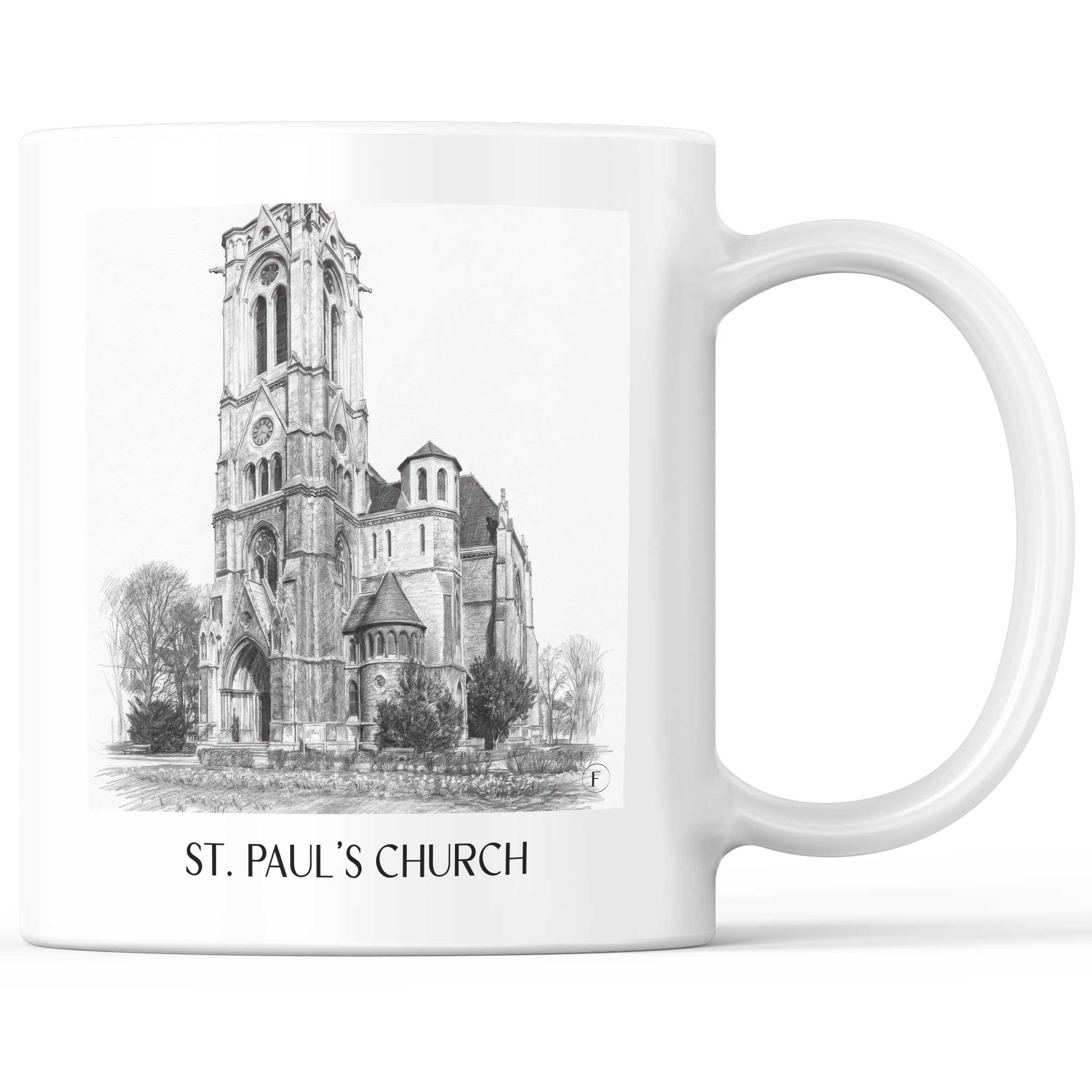 Sankt Pauli Kirche Kaffeebecher - Braunschweig - Deutschland Becher - Kaffeetasse im Zeichnung Stil