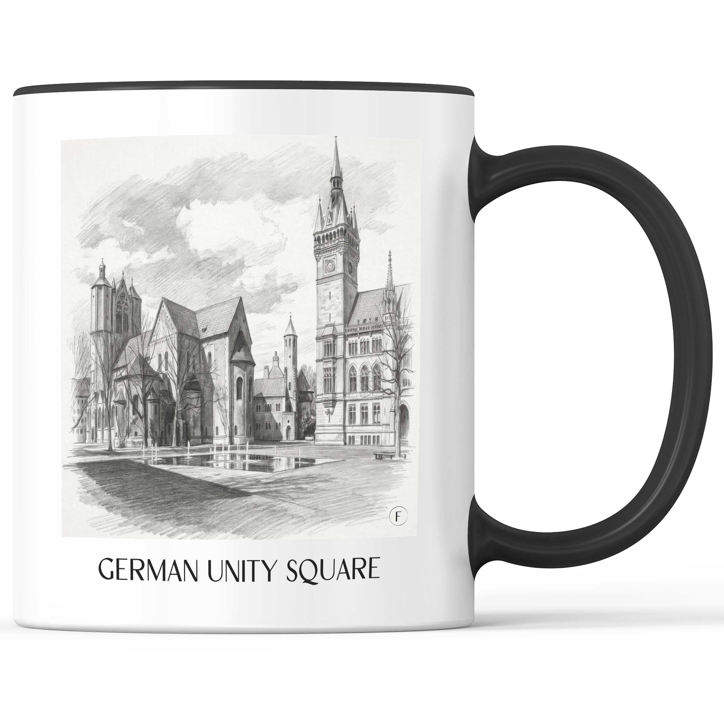 Platz der deutschen Einheit Kaffeebecher - Braunschweig - Deutschland Becher - Kaffeetasse im Zeichnung Stil
