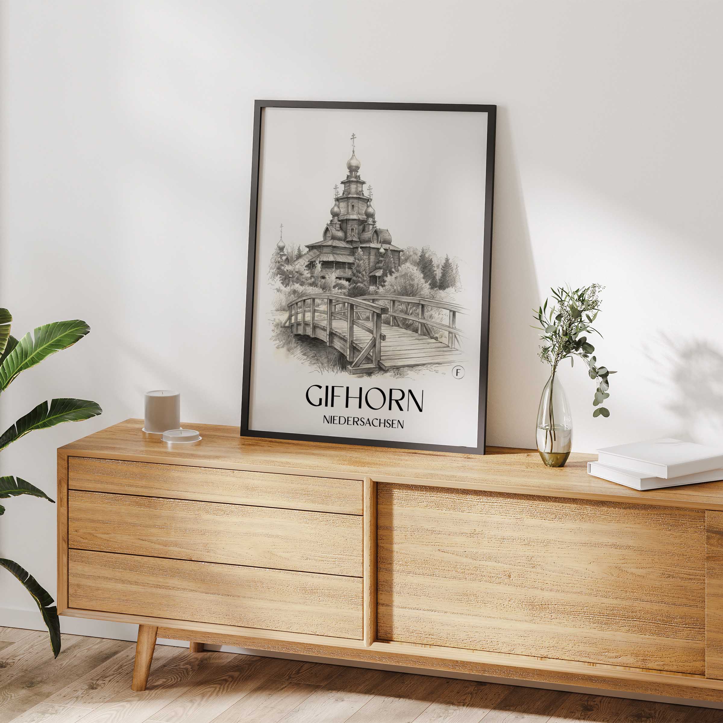 gifhorn-niedersachsen-deutschland-poster-bleistift-zeichnung-drawing