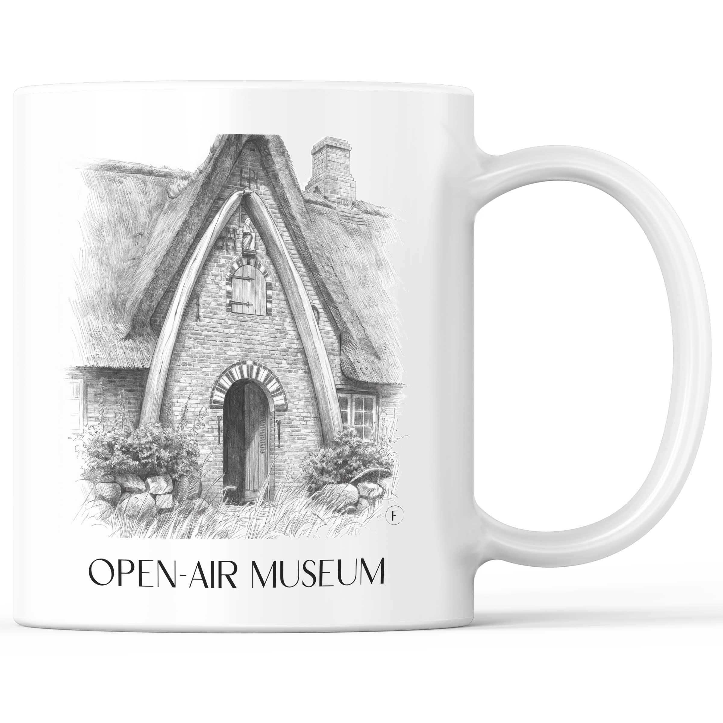 Freilichtmuseum Kaffeebecher - Kiel - Deutschland Becher - Kaffeetasse im Zeichnung Stil