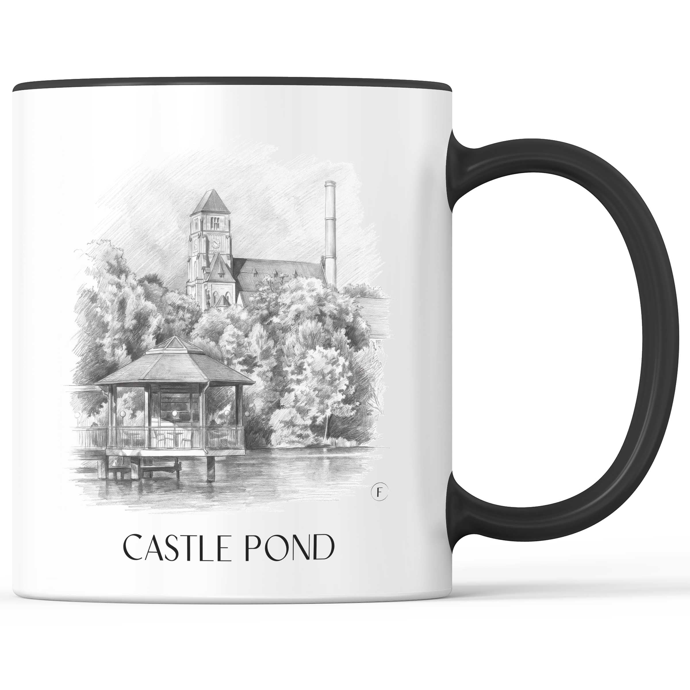 Schlossteich Kaffeebecher - Chemnitz - Deutschland Becher - Kaffeetasse im Zeichnung Stil