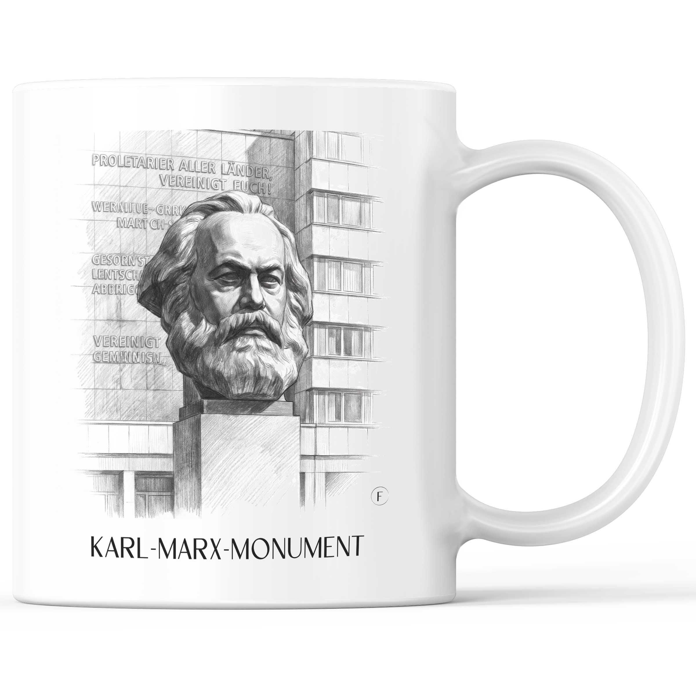 karl-marx-monument-chemnitz-deutschland-kaffeebecher-bleistift-zeichnung-drawing