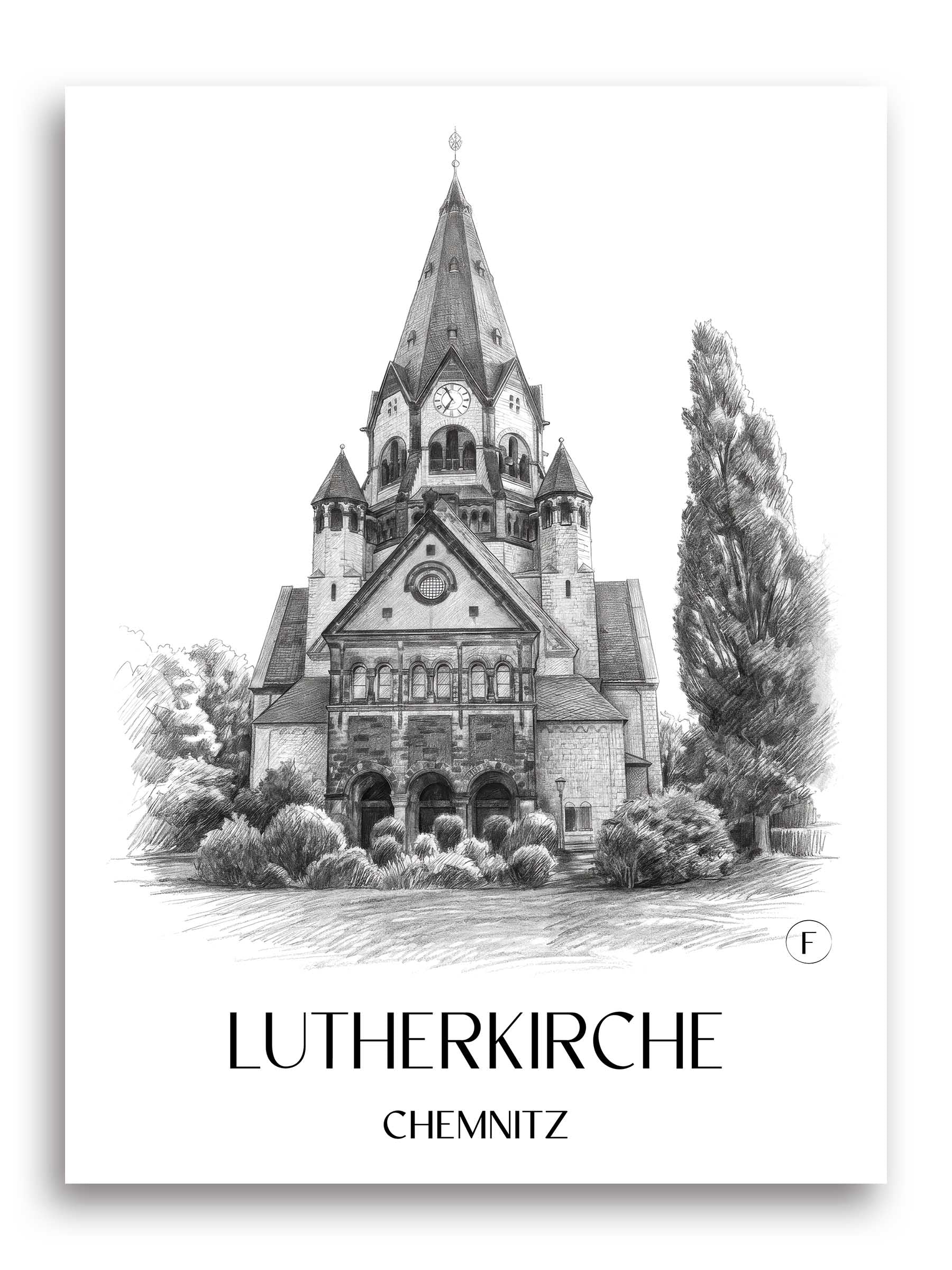 lutherkirche-chemnitz-deutschland-poster-bleistift-zeichnung-drawing