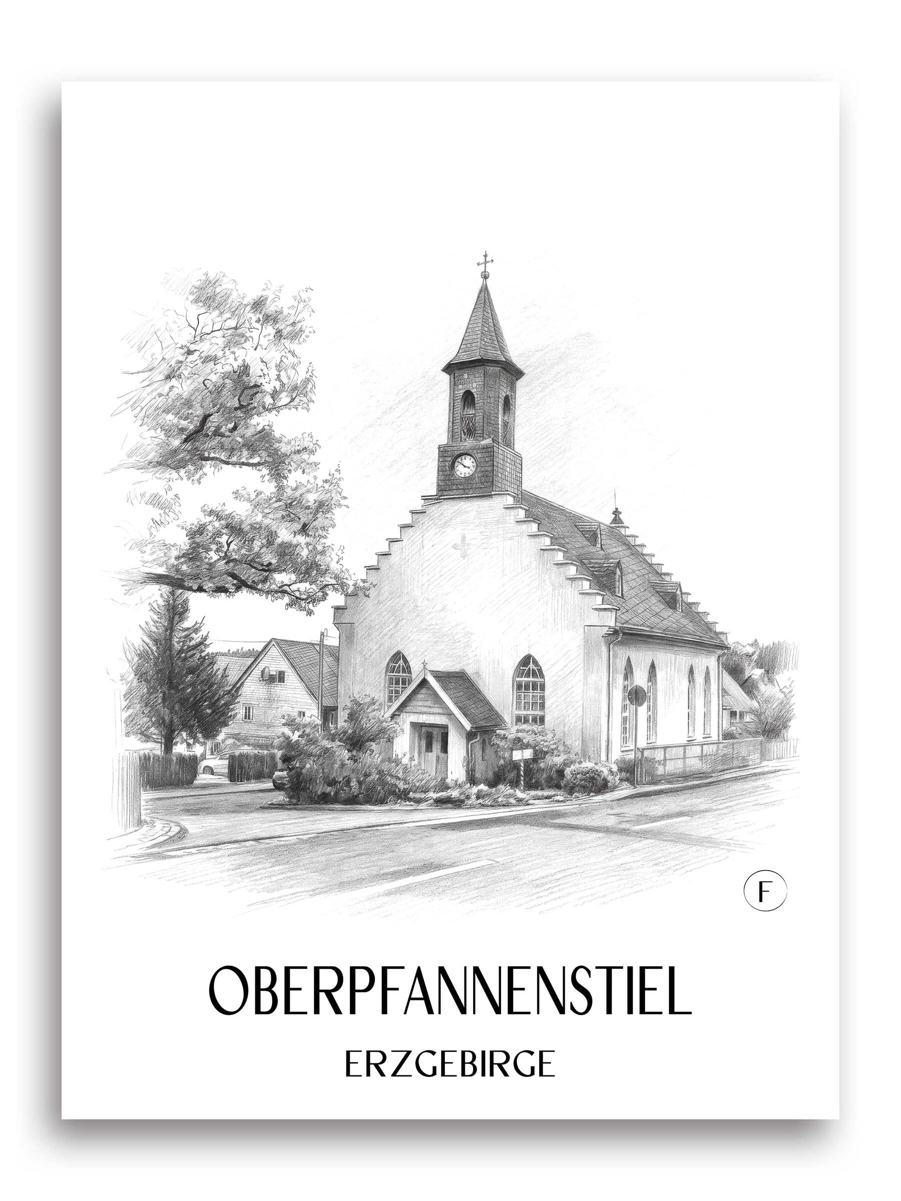 oberpfannenstiel-erzgebirge-deutschland-poster-bleistift-zeichnung-drawing