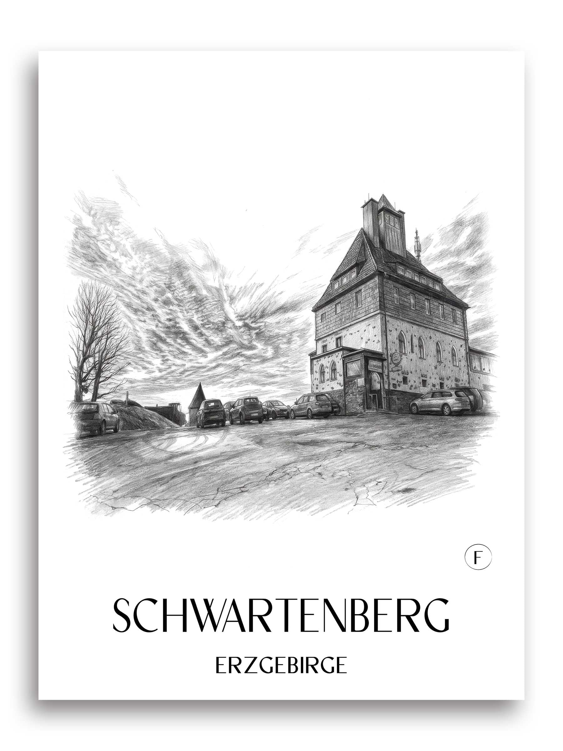 schwartenberg-erzgebirge-deutschland-poster-bleistift-zeichnung-drawing