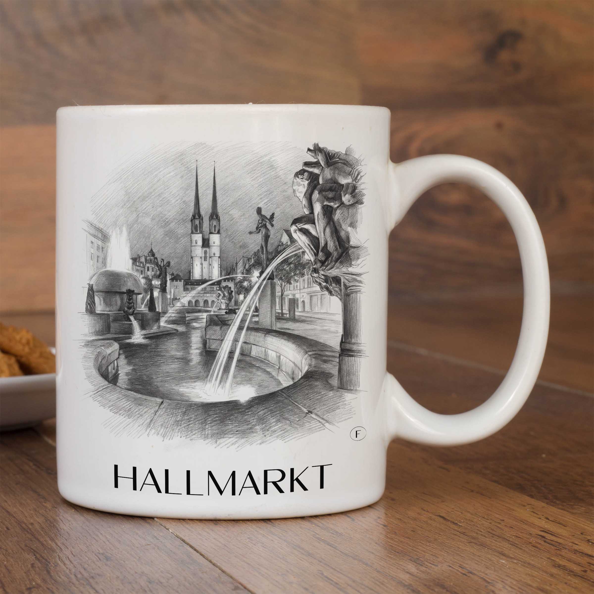hallmarkt-halle-deutschland-kaffeebecher-bleistift-zeichnung-drawing