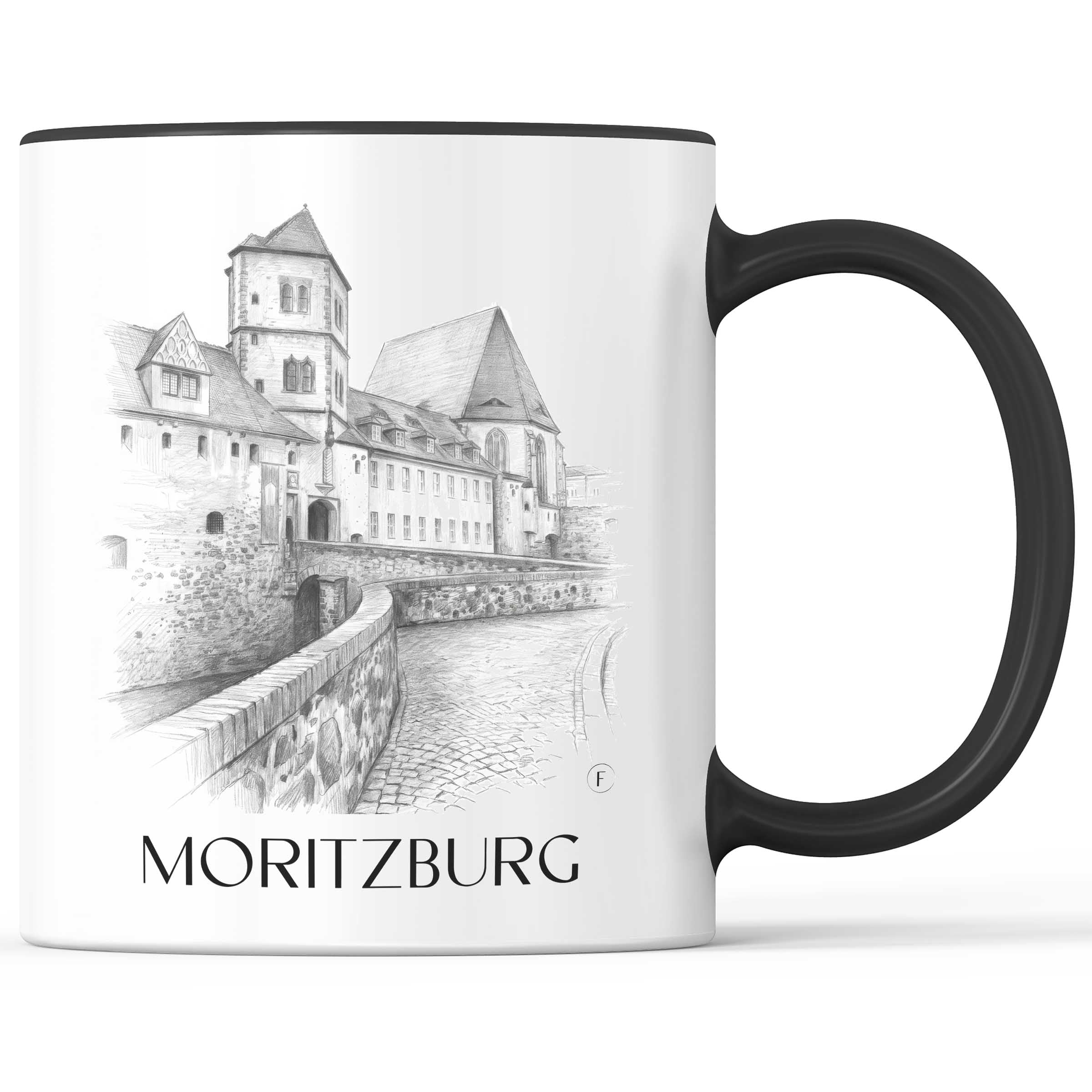 Moritzburg Kaffeebecher - Halle - Deutschland Becher - Kaffeetasse im Zeichnung Stil