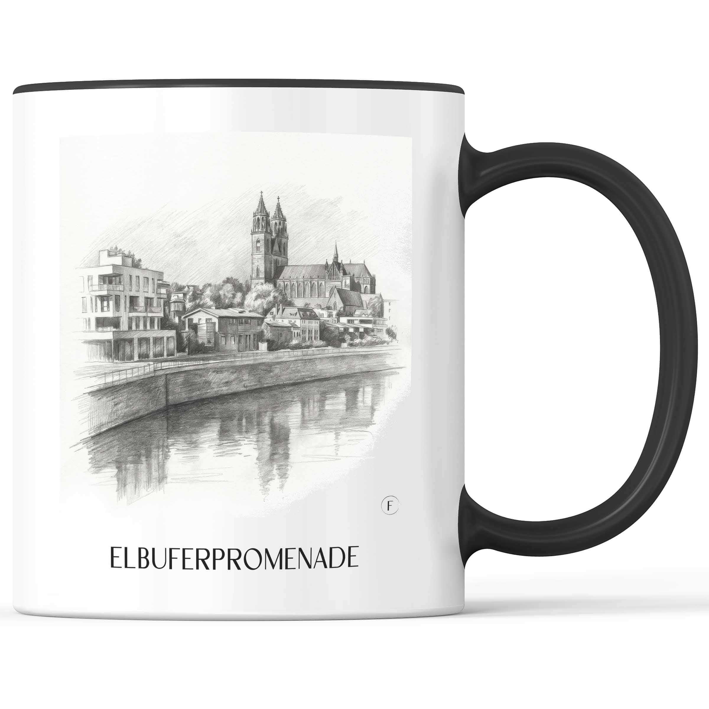 elbuferpromenade-magdeburg-deutschland-kaffeebecher-bleistift-zeichnung-drawing
