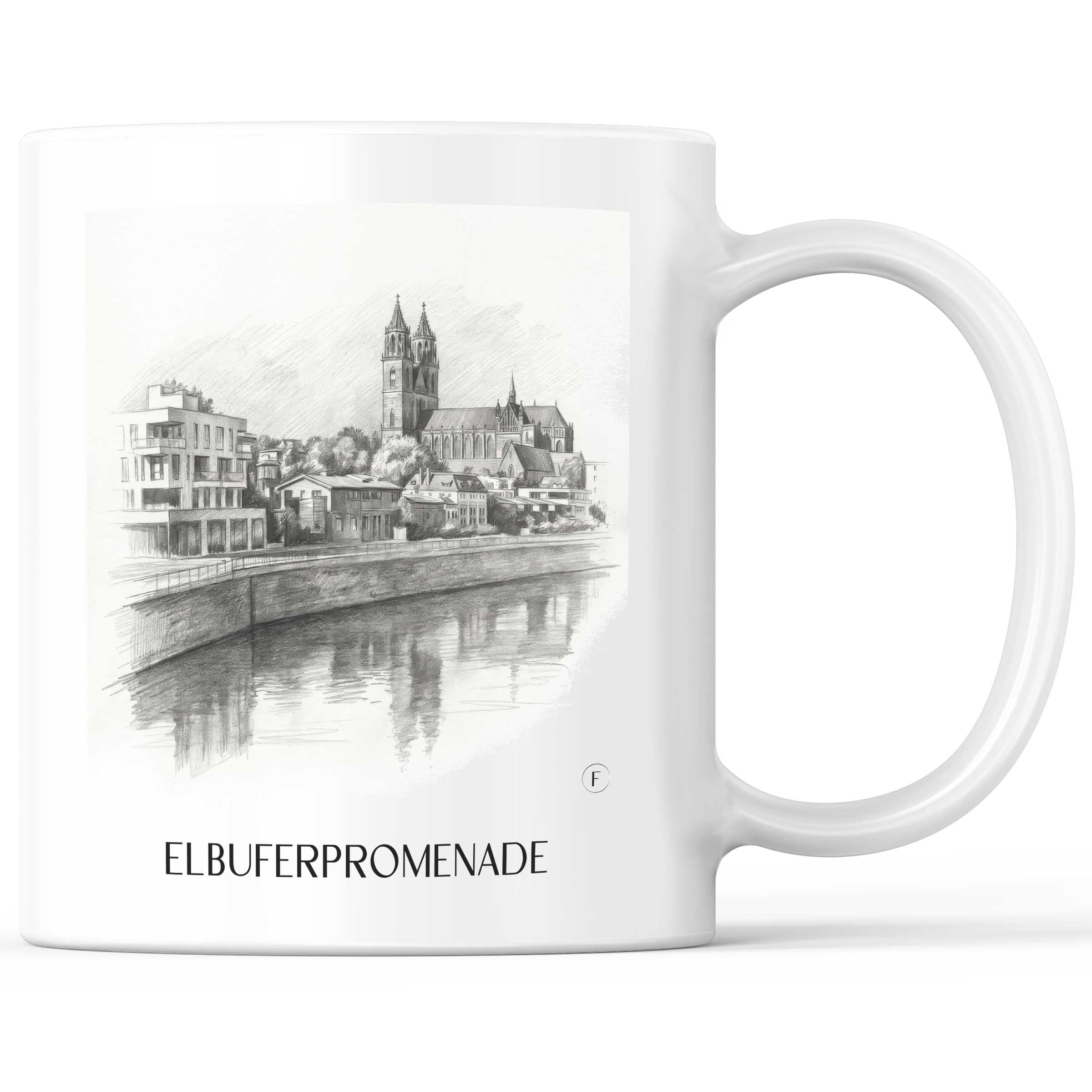 elbuferpromenade-magdeburg-deutschland-kaffeebecher-bleistift-zeichnung-drawing