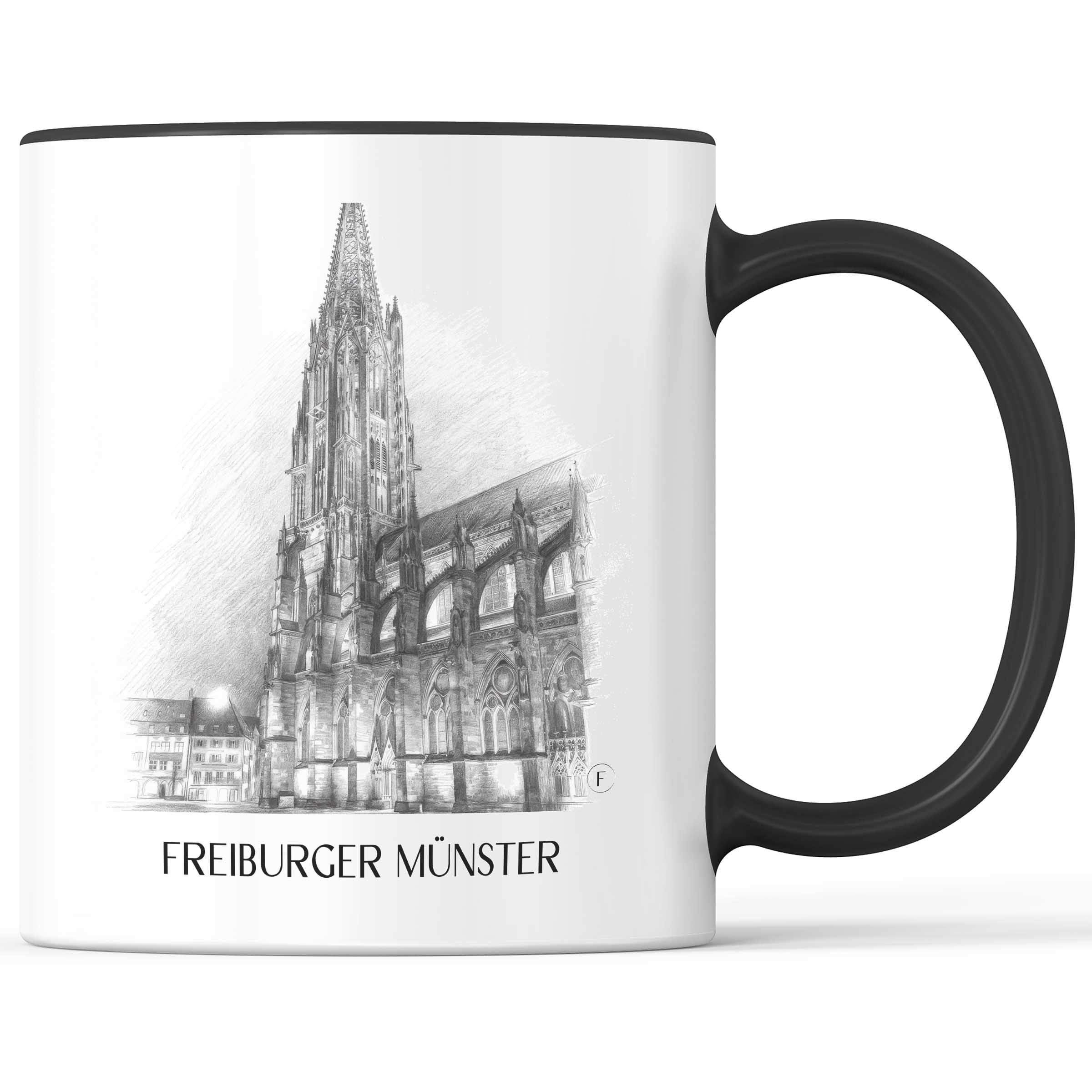 freiburger-münster-schwarzwald-deutschland-kaffeebecher-bleistift-zeichnung-drawing