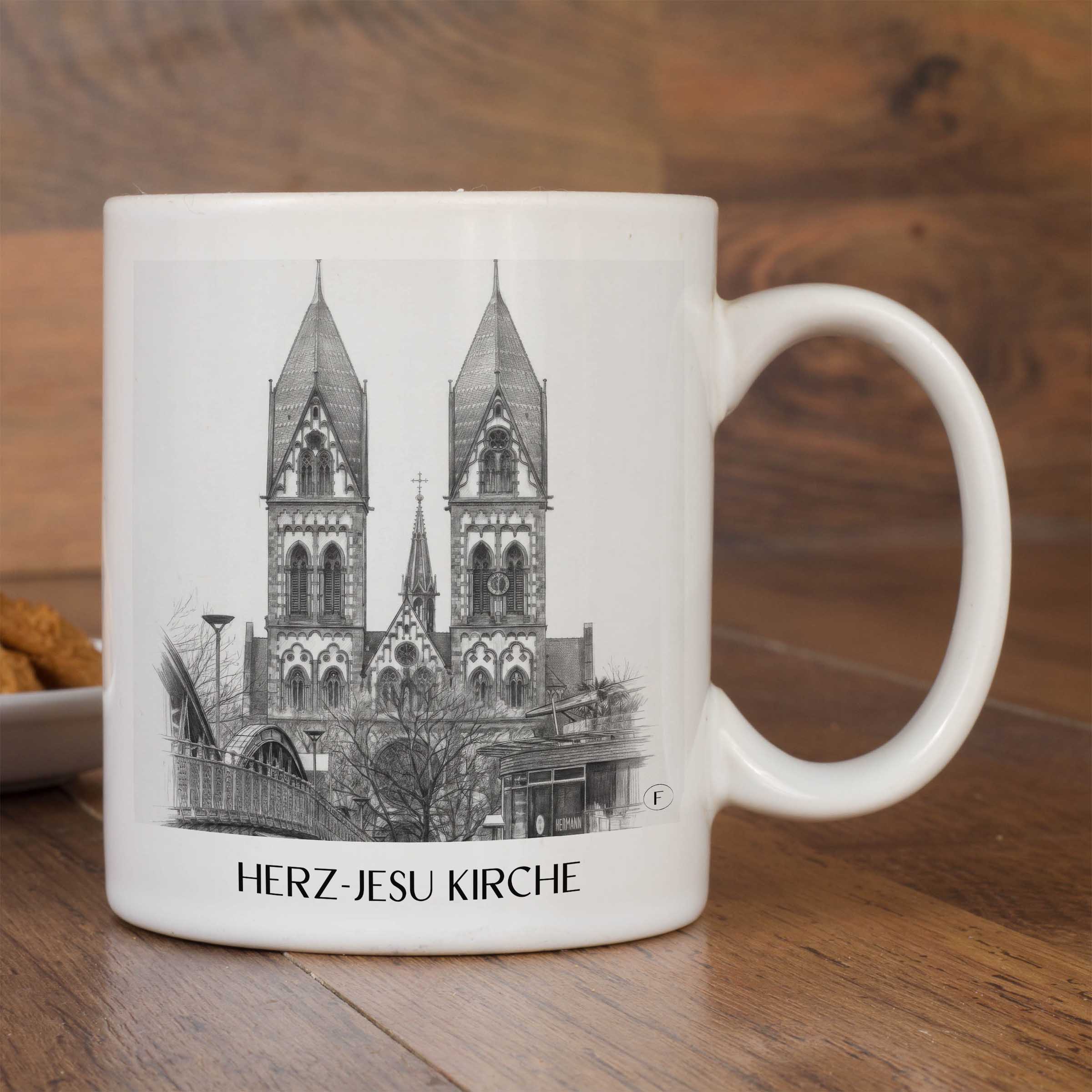 herz-jesu-kirche-freiburg-deutschland-kaffeebecher-bleistift-zeichnung-drawing