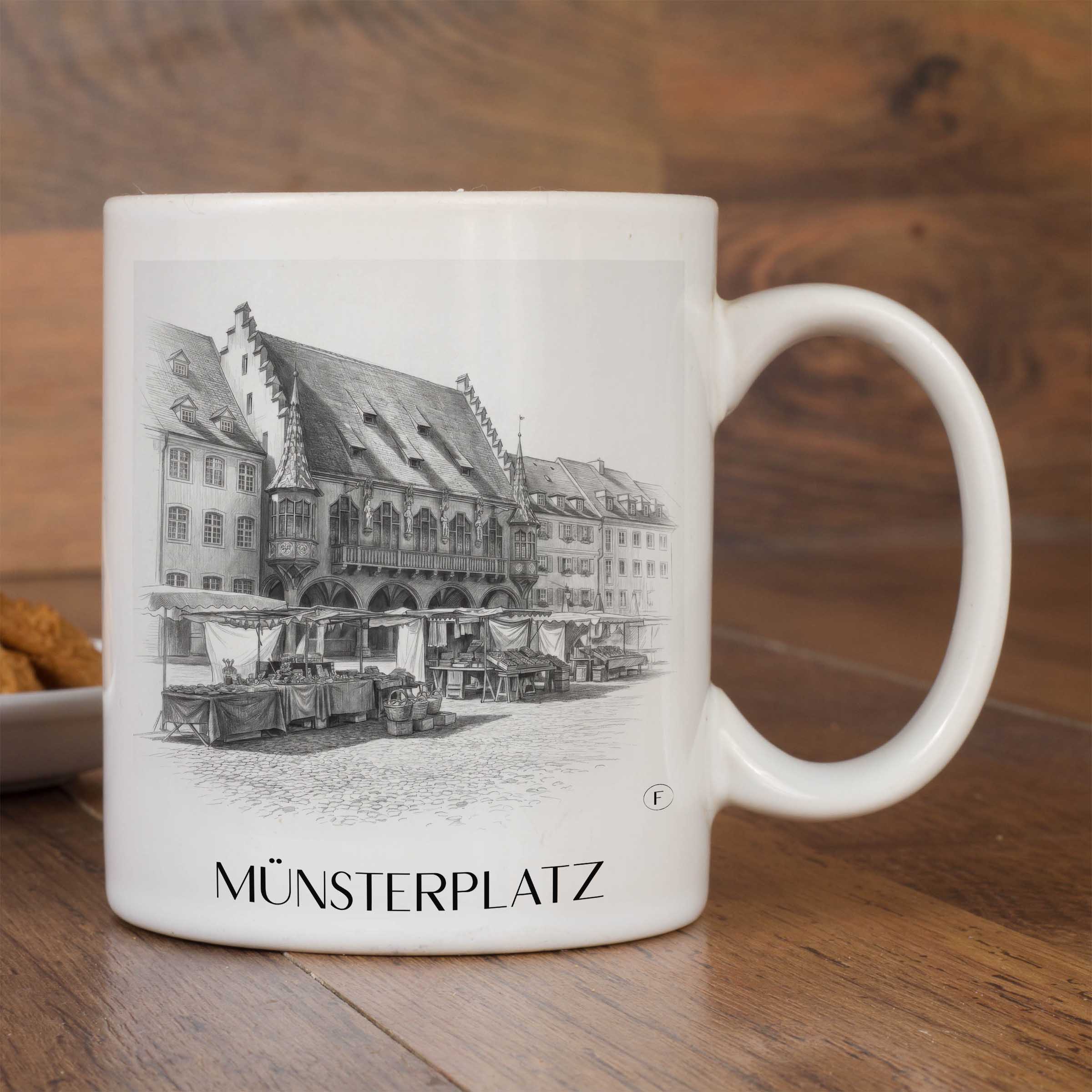 münsterplatz-freiburg-deutschland-kaffeebecher-bleistift-zeichnung-drawing