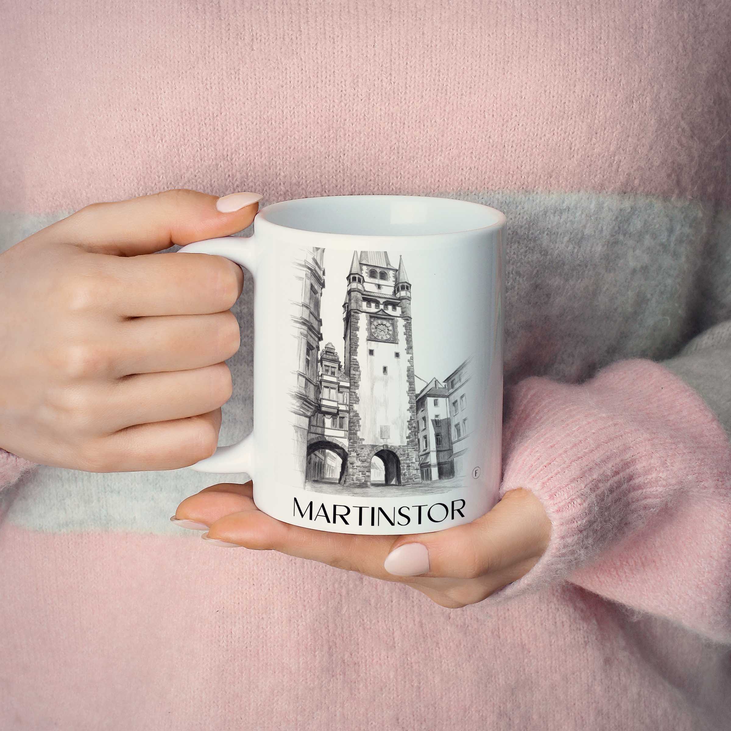 martinstor-freiburg-deutschland-kaffeebecher-bleistift-zeichnung-drawing