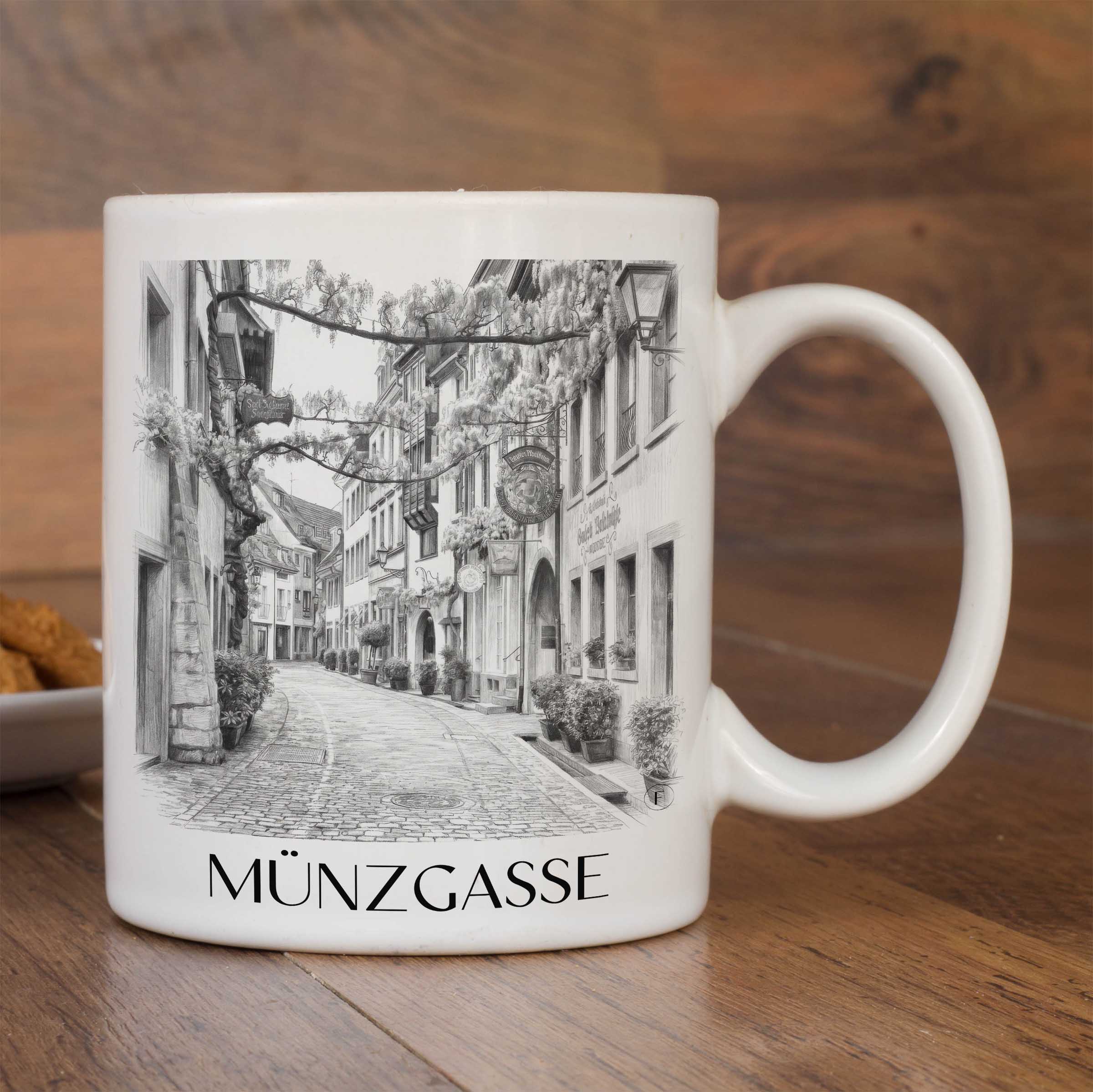 münzgasse-freiburg-deutschland-kaffeebecher-bleistift-zeichnung-drawing