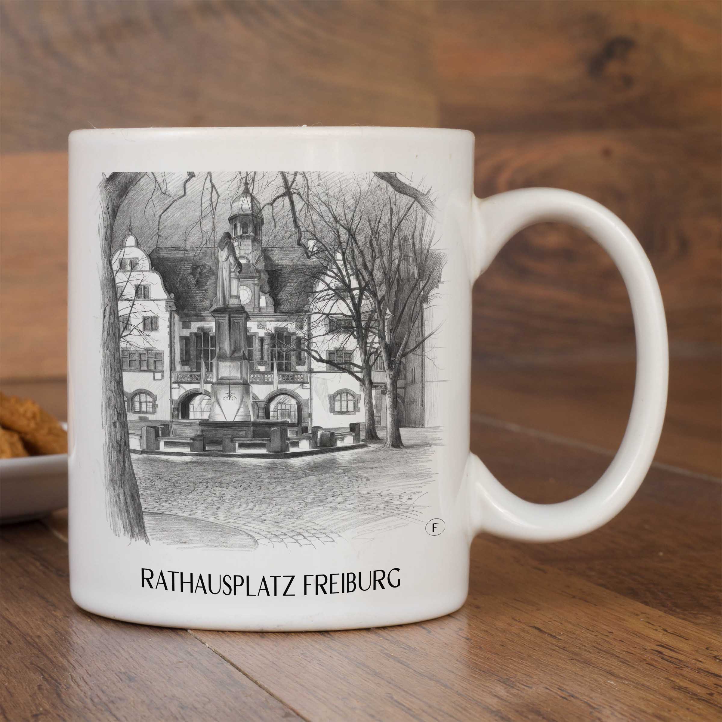 rathausplatz-freiburg-deutschland-kaffeebecher-bleistift-zeichnung-drawing