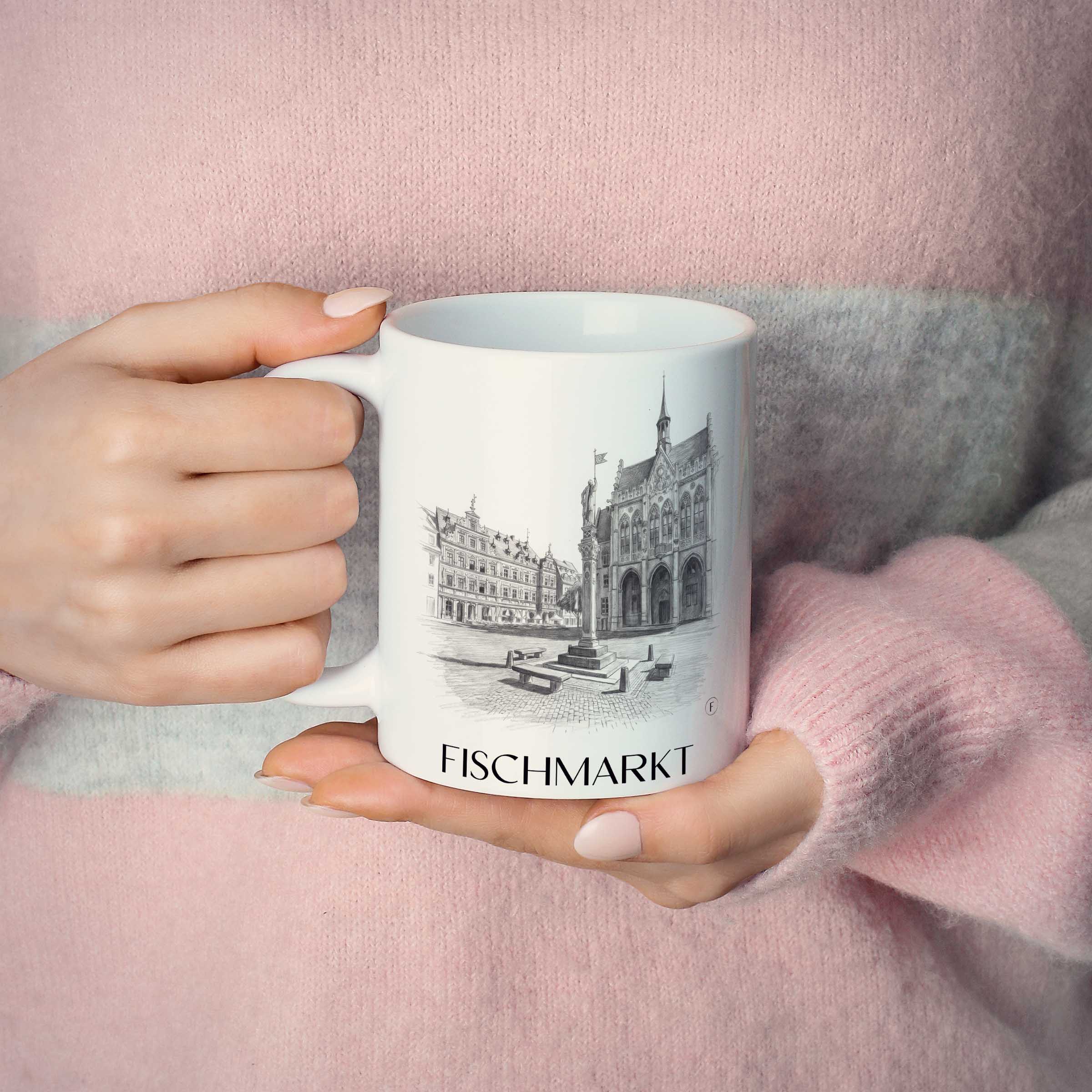 fischmarkt-erfurt-deutschland-kaffeebecher-bleistift-zeichnung-drawing