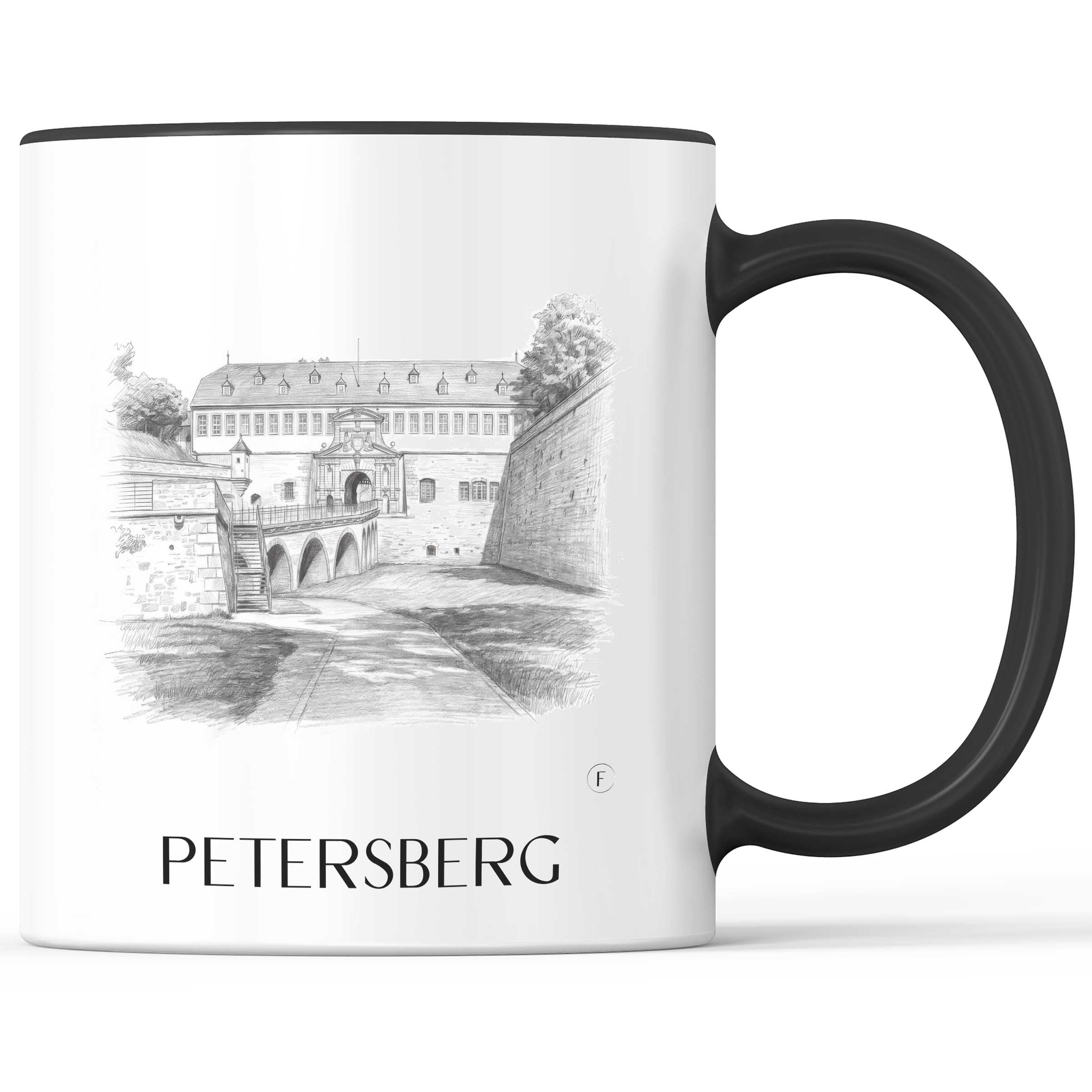 Petersberg Kaffeebecher - Erfurt - Deutschland Becher - Kaffeetasse im Zeichnung Stil