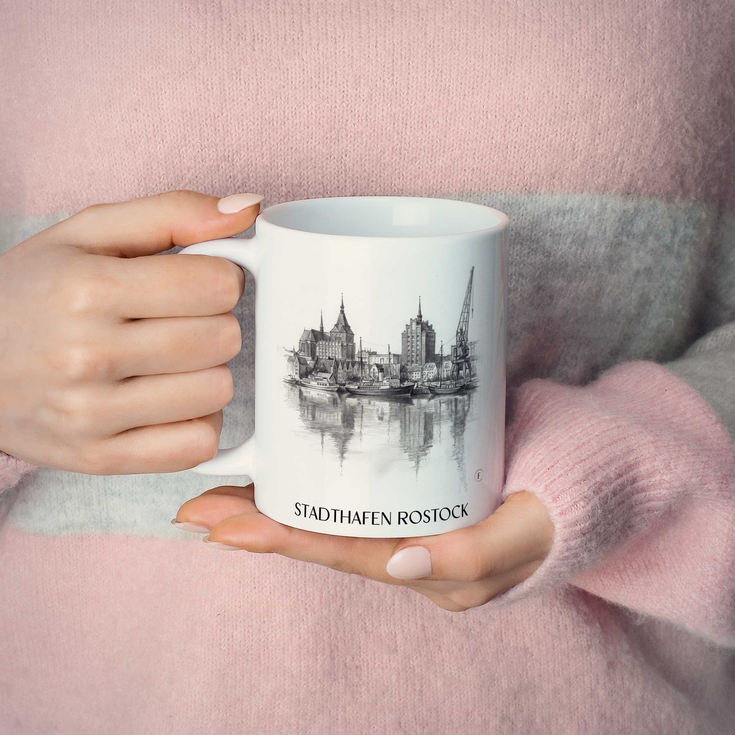stadthafen-rostock-deutschland-kaffeebecher-bleistift-zeichnung-drawing