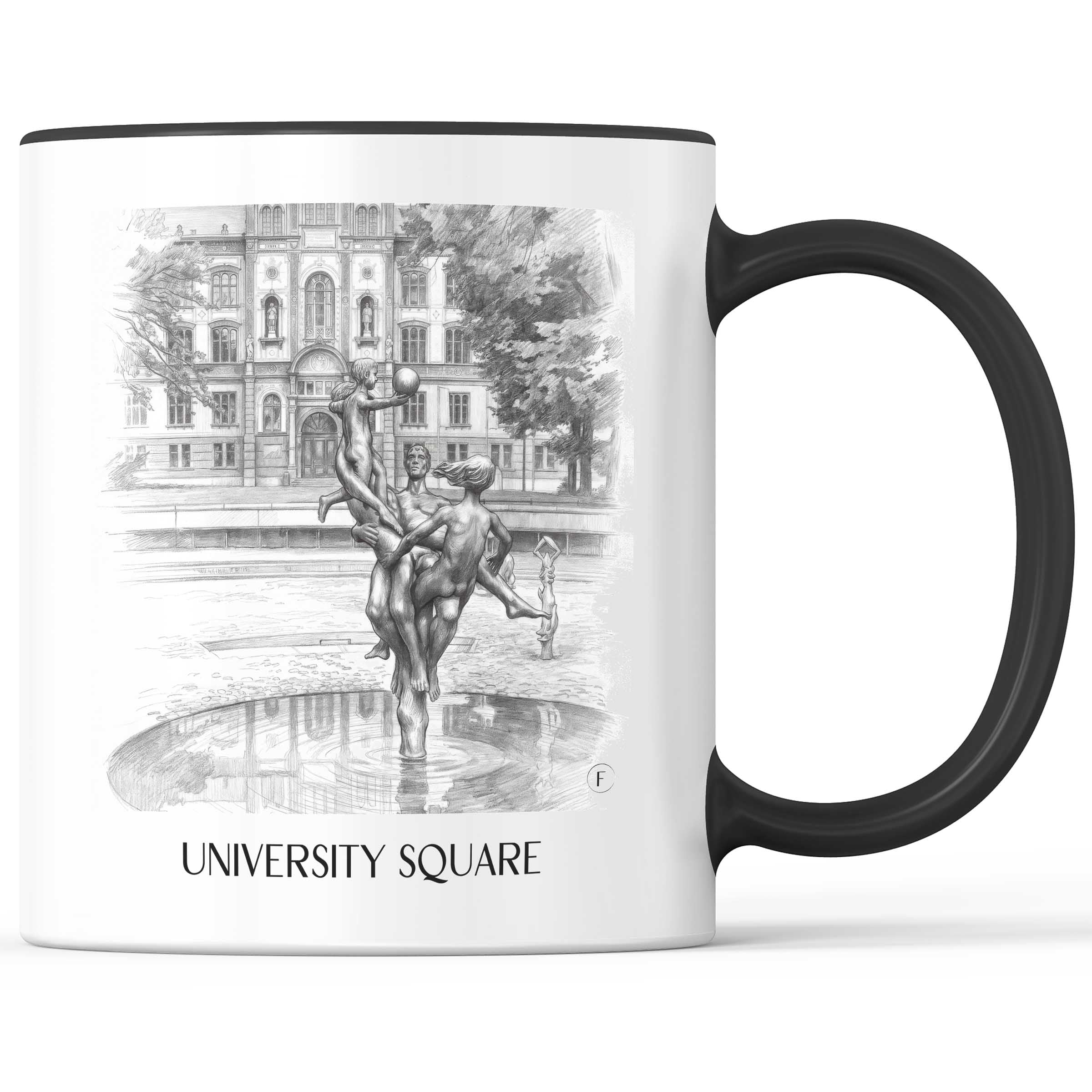 Universitätsplatz Kaffeebecher - Rostock - Deutschland Becher - Kaffeetasse im Zeichnung Stil