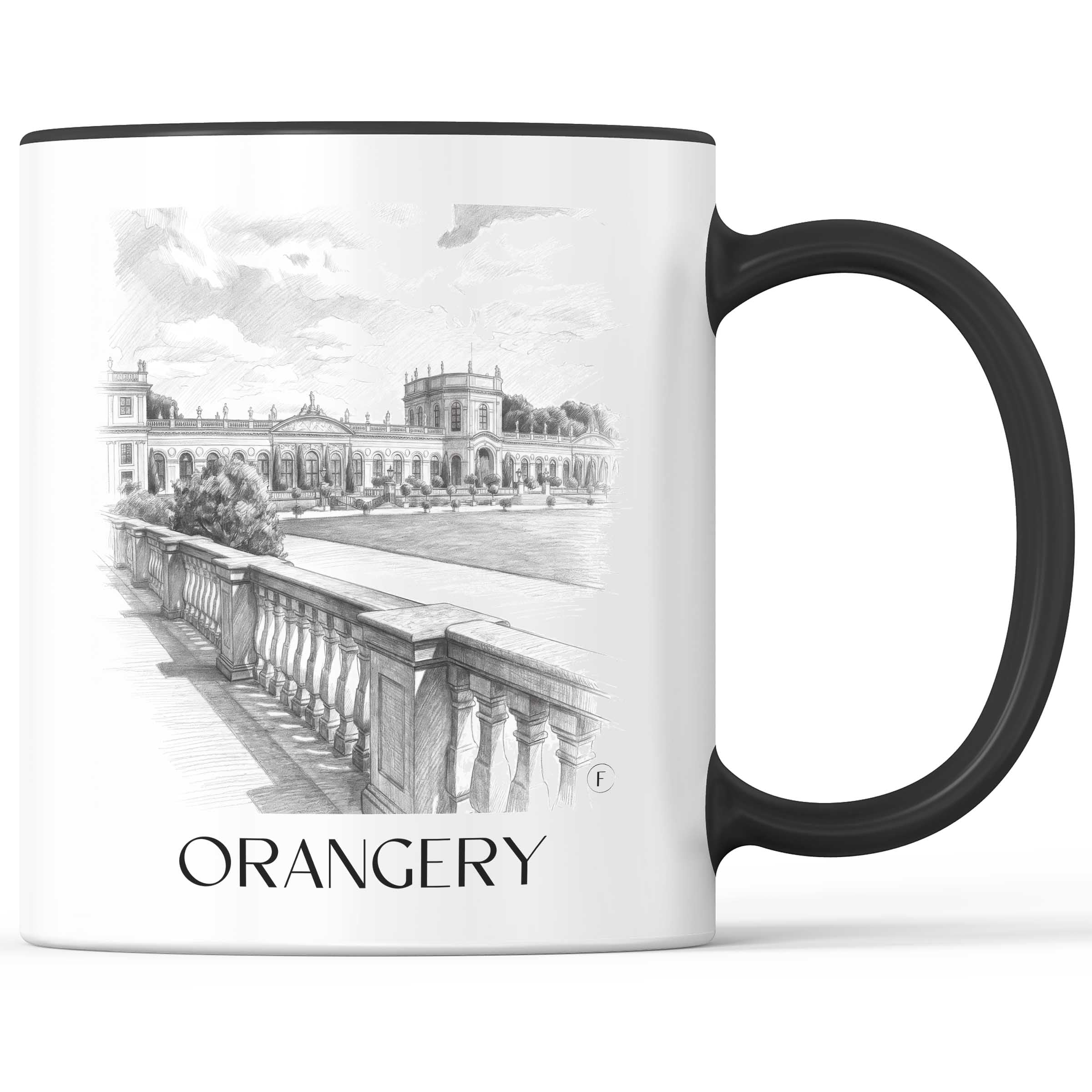 Orangerie Kaffeebecher - Kassel - Deutschland Becher - Kaffeetasse im Zeichnung Stil