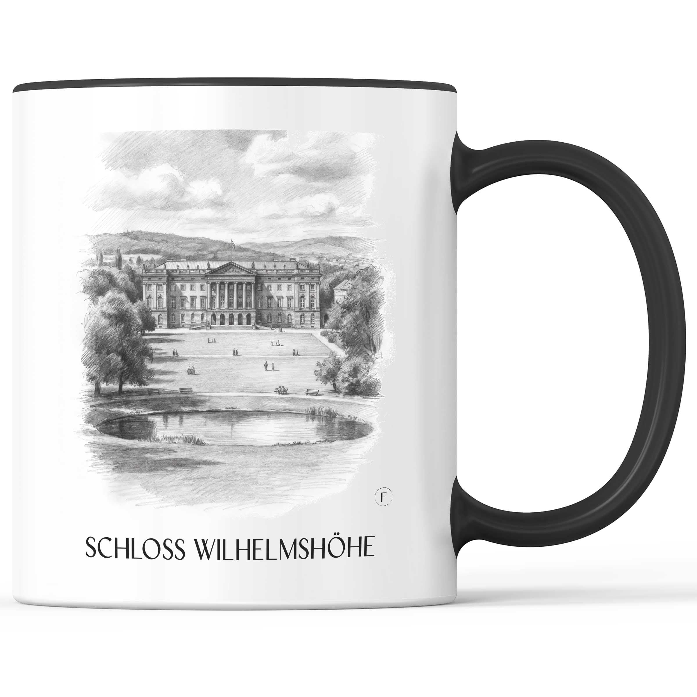 schloss-wilhelmshöhe-kassel-deutschland-kaffeebecher-bleistift-zeichnung-drawing