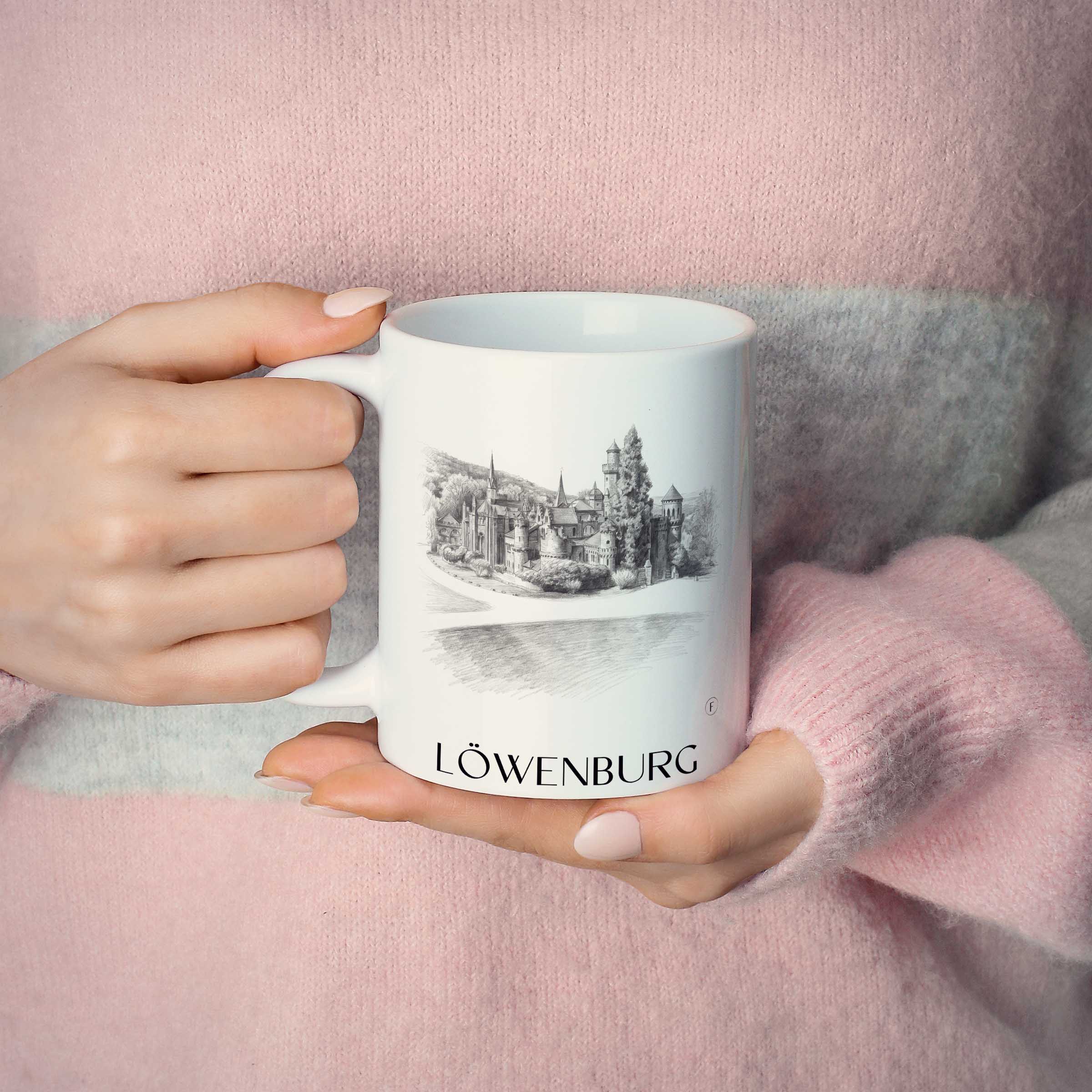 löwenburg-kassel-deutschland-kaffeebecher-bleistift-zeichnung-drawing