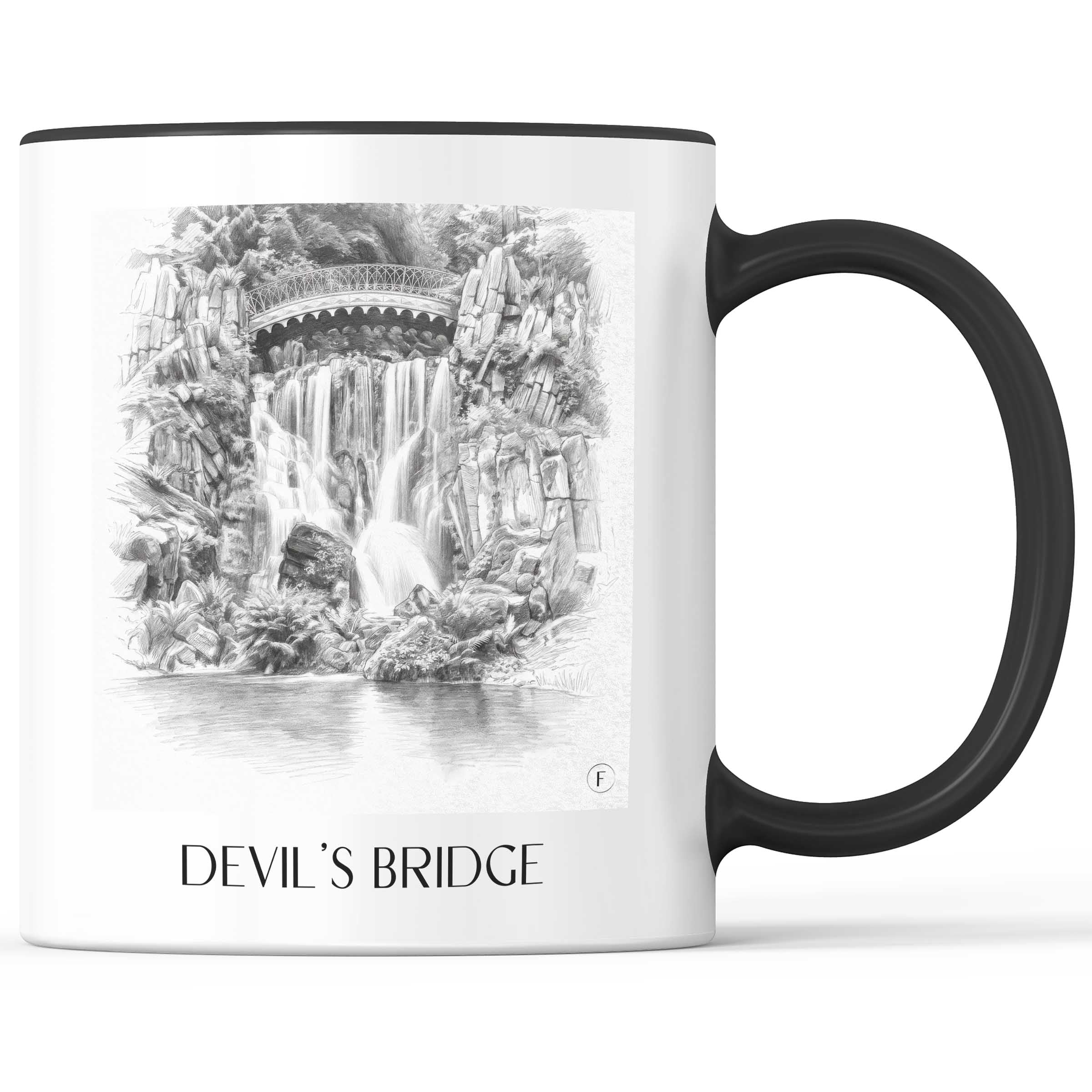 Teufelsbrücke Kaffeebecher - Kassel - Deutschland Becher - Kaffeetasse im Zeichnung Stil