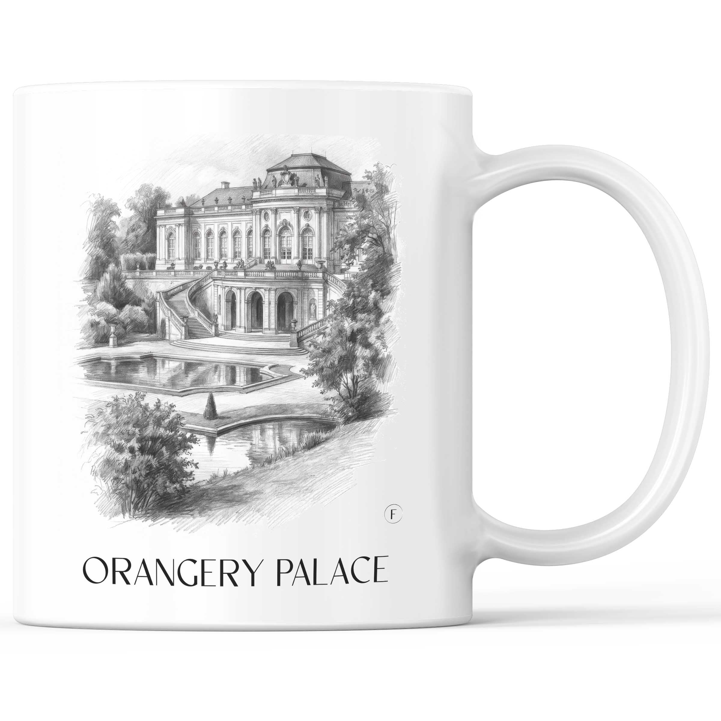 Orangerieschloss Kaffeebecher - Potsdam - Deutschland Becher - Kaffeetasse im Zeichnung Stil