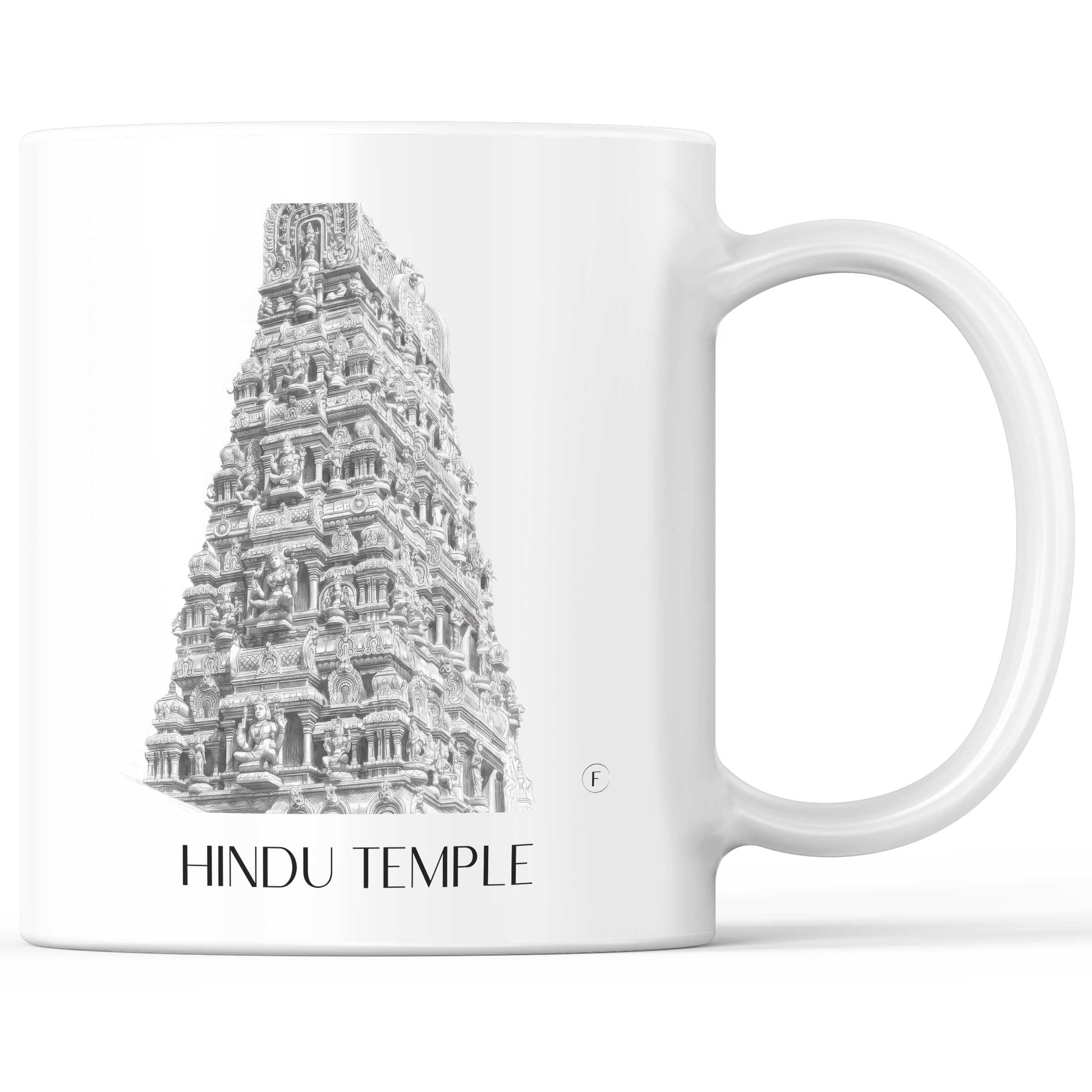 Hindutempel Kaffeebecher - Hamm - Deutschland Becher - Kaffeetasse im Zeichnung Stil