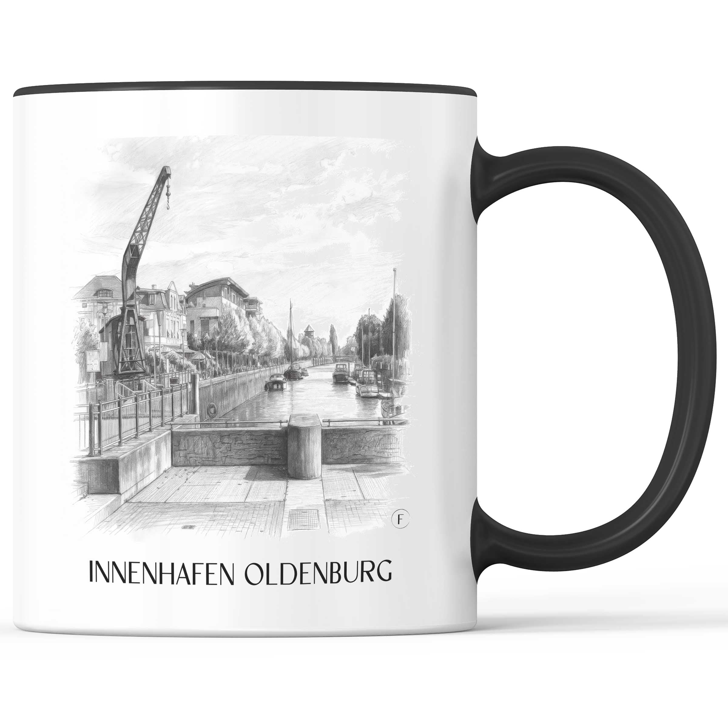 innenhafen-oldenburg-deutschland-kaffeebecher-bleistift-zeichnung-drawing