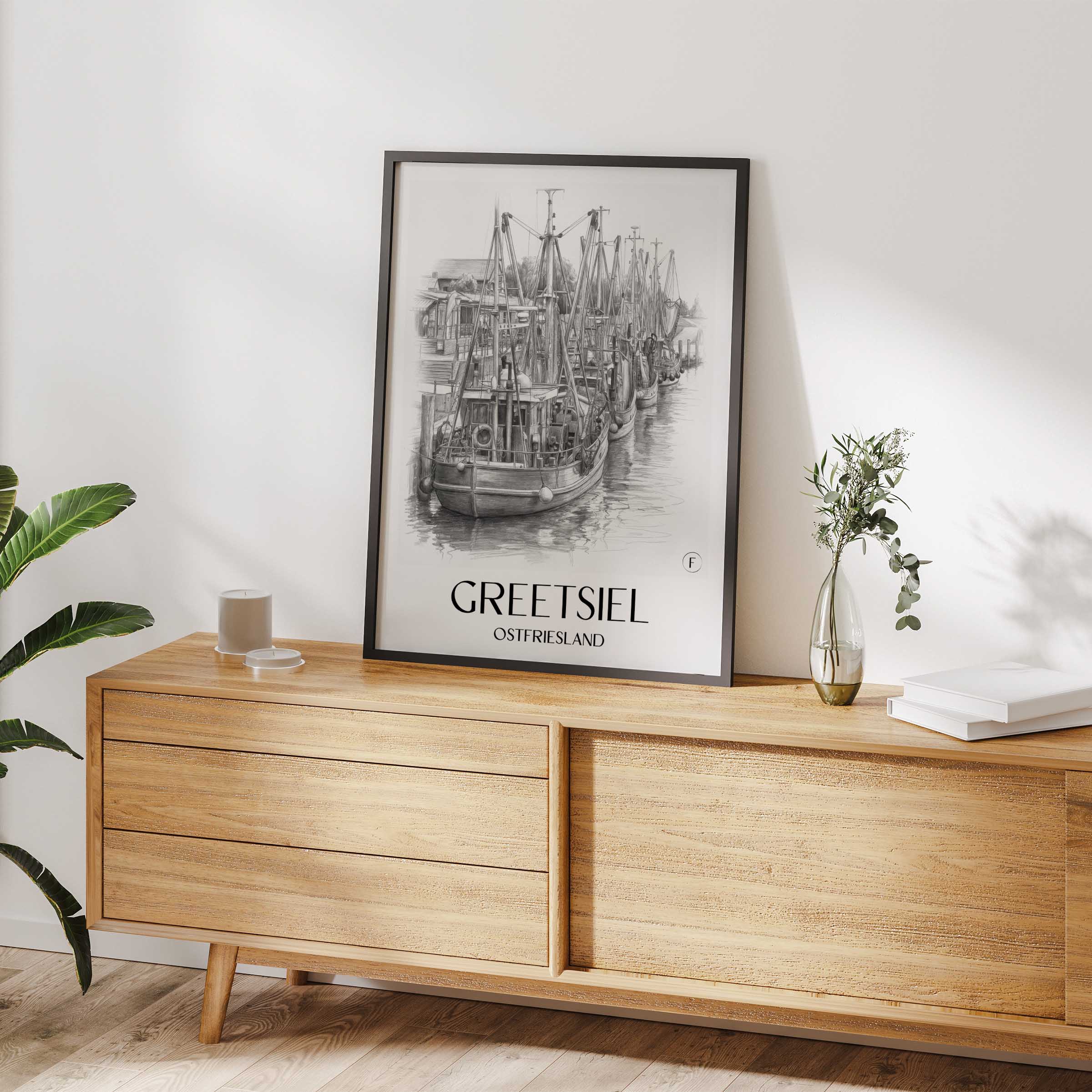 greetsiel-ostfriesland-deutschland-poster-bleistift-zeichnung-drawing