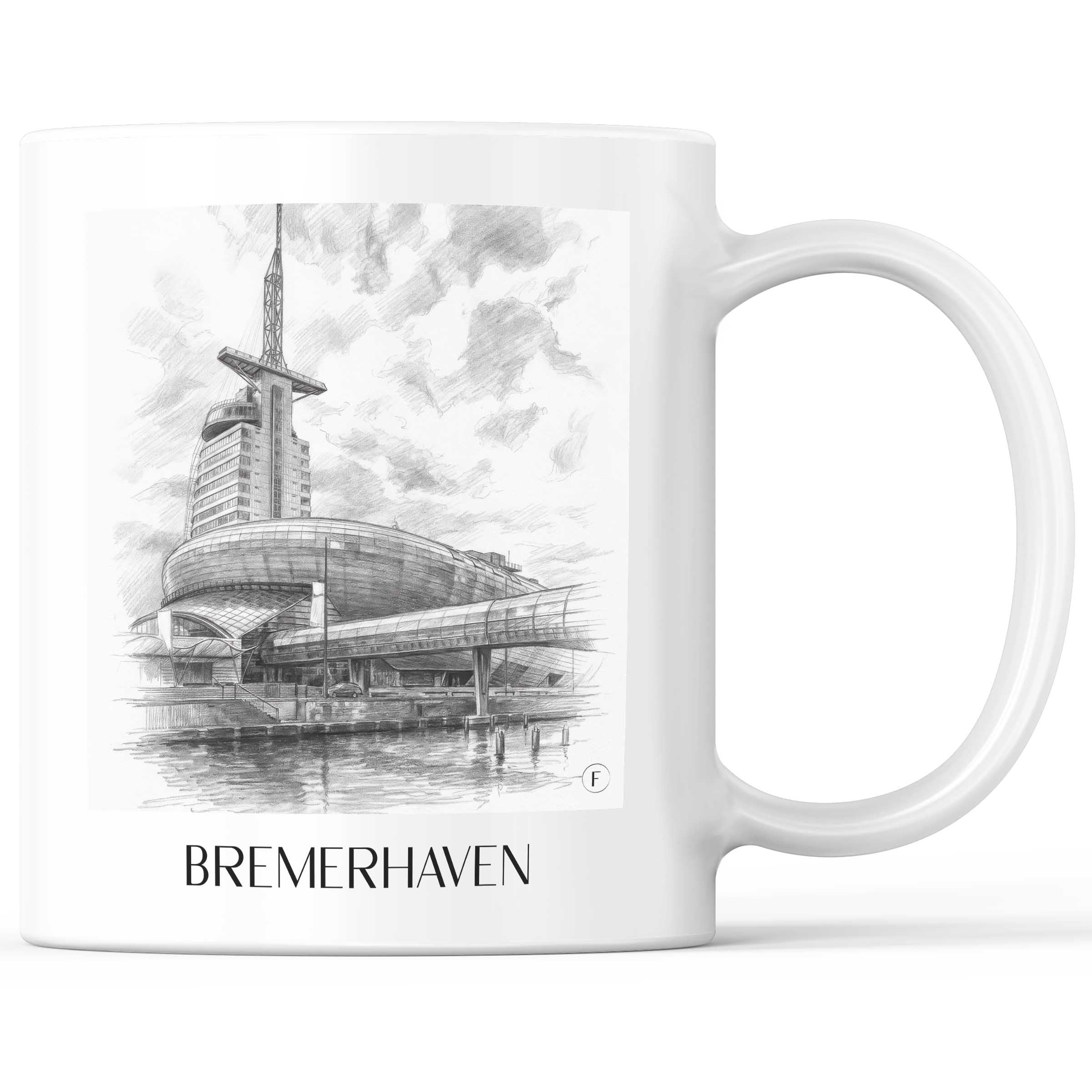 Bremerhaven Kaffeebecher - Bremen - Deutschland Becher - Kaffeetasse im Zeichnung Stil
