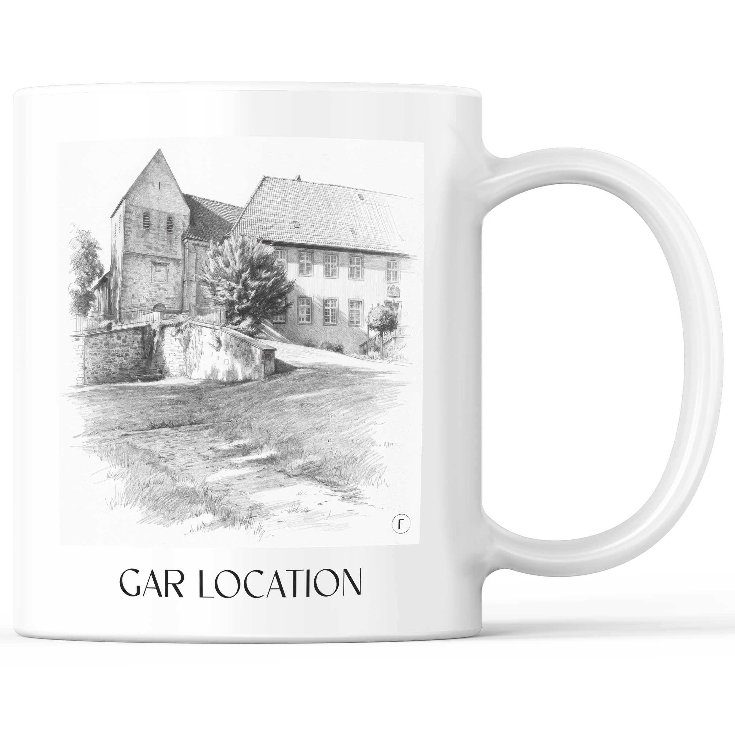 Gartlage Kaffeebecher - Osnabrück - Deutschland Becher - Kaffeetasse im Zeichnung Stil